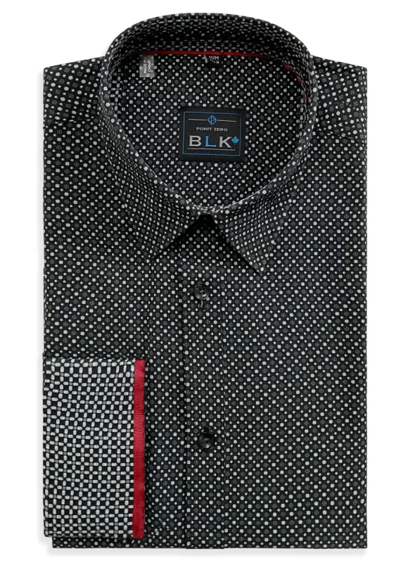 FRANCOIS| Print shirt with easy stretch||FRANCOIS|Chemise en motif extensible sold by Point Zero