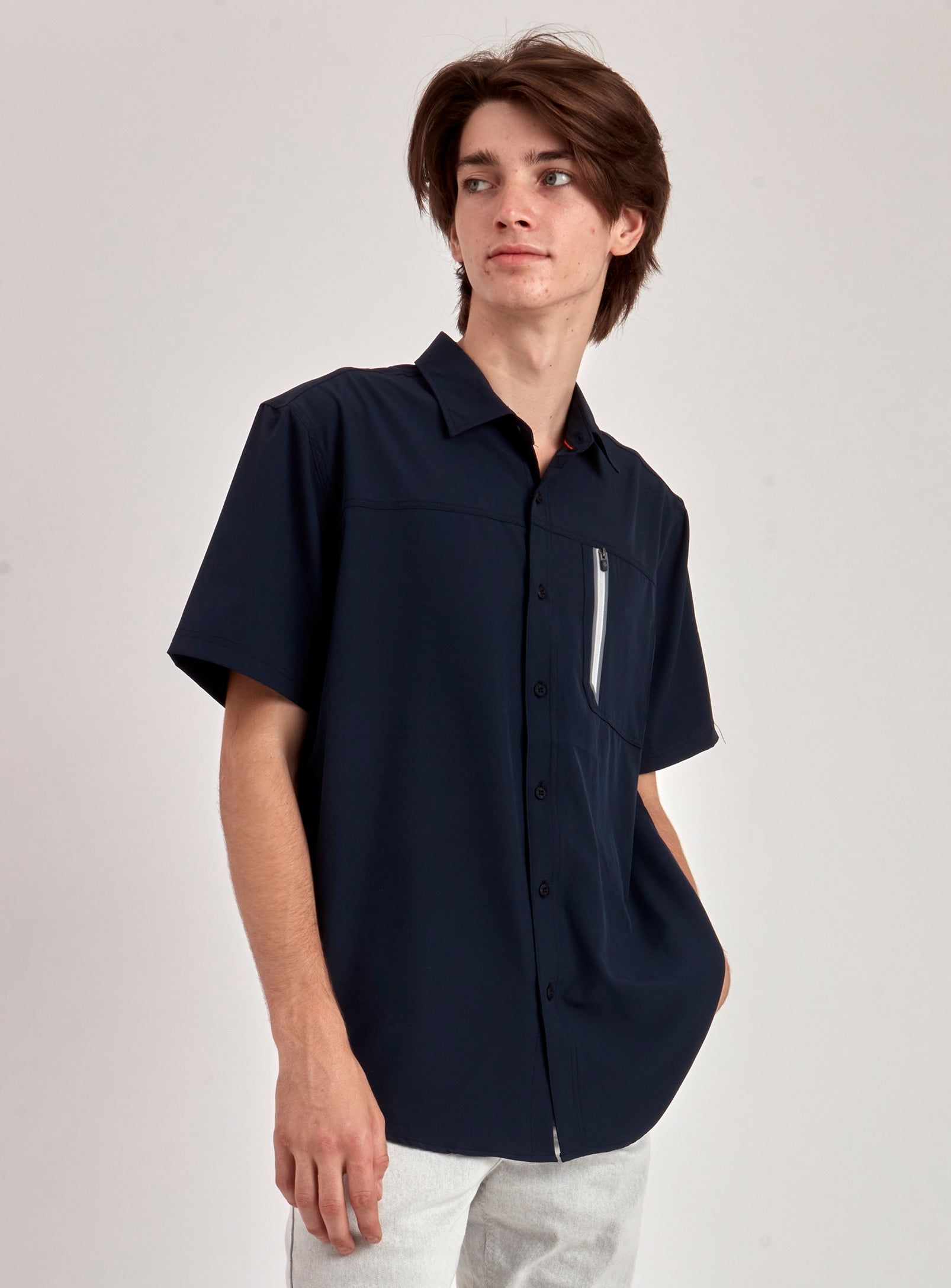 WAYY | Solid 4-way-stretch dry edition shirt || WAYY | Chemise solide en édition sèche extensible dans les 4 sens sold by Point Zero product image thumbnail 6