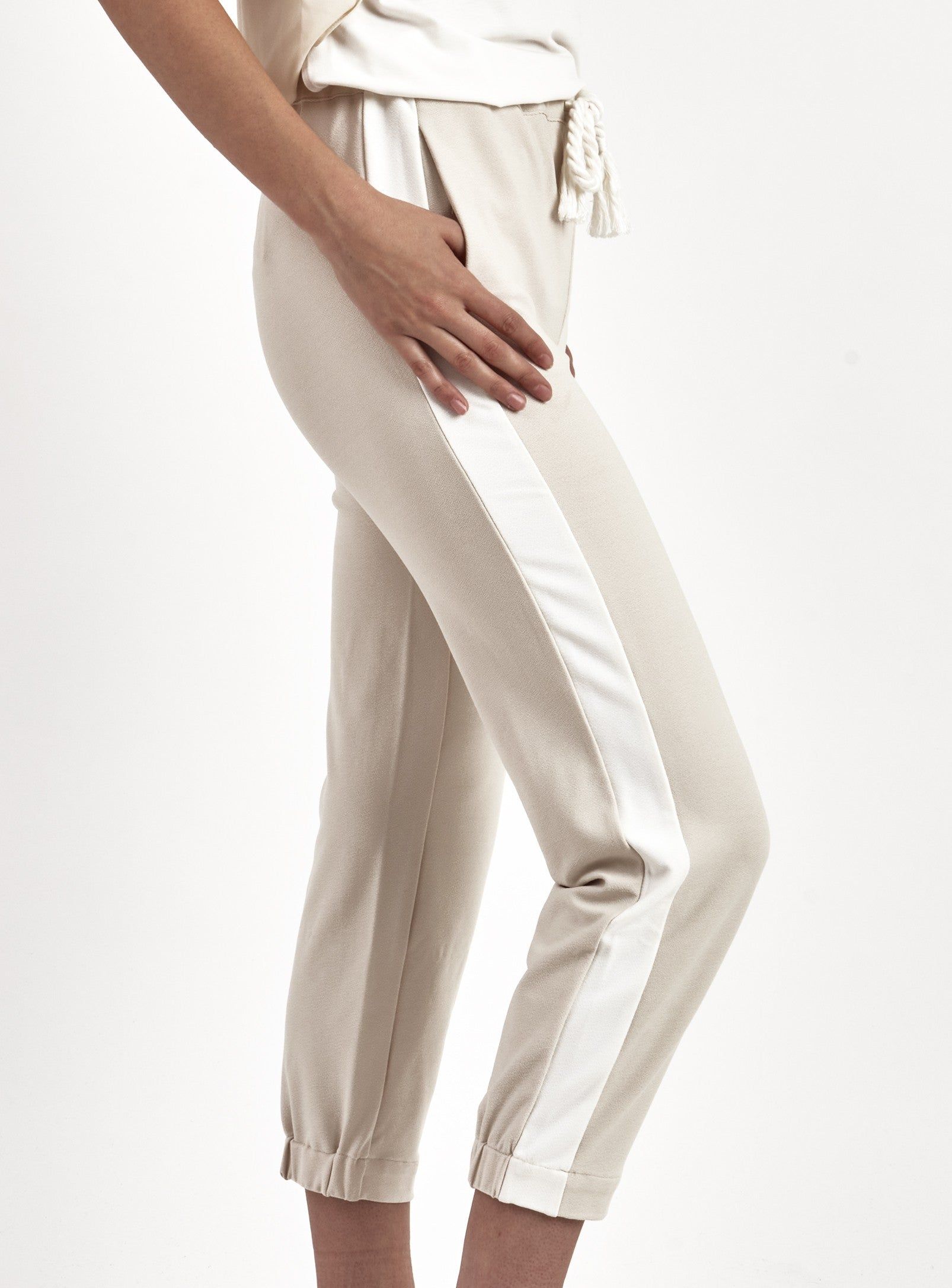 JOGGER CAPRI PANT-ALMOND sold by Point Zero product image thumbnail 3