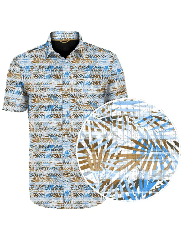 PIERRO| Recycled stretch dry edition printed Shirt||PIERRO|Chemise imprimée édition sèche extensible recyclée sold by Point Zero