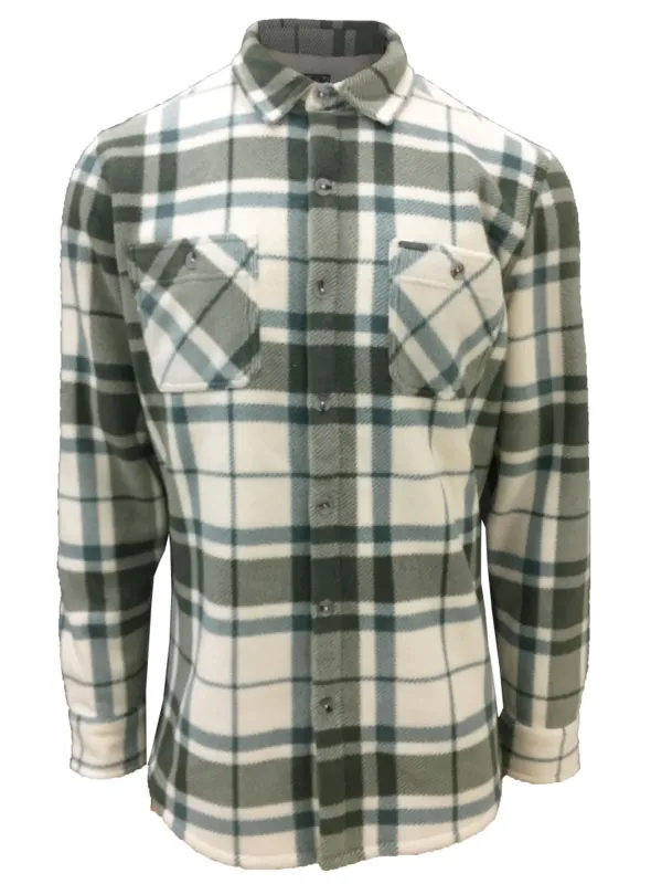 CHRIS | Polar Fleece Checkered Bonded Overshirt||CHRIS |Surchemise en polaire à carreaux en bonded sold by Point Zero