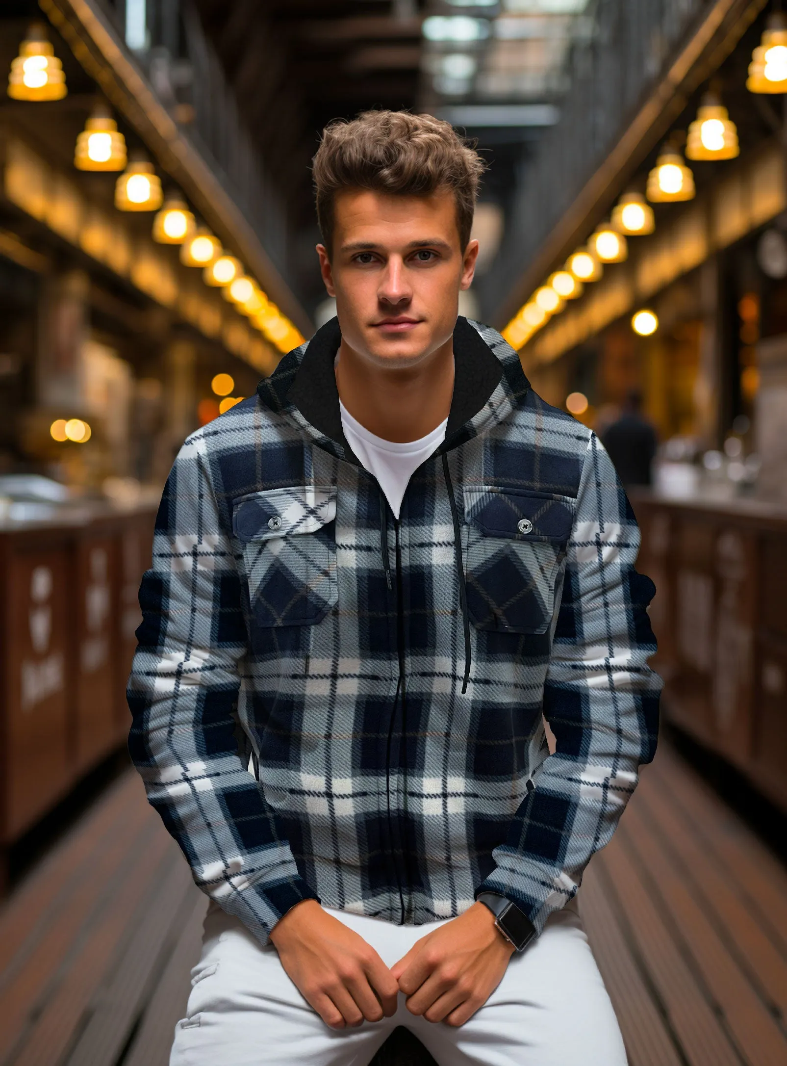 MITCH | Polar Fleece double-sided zip up overshirt|| MITCH |Surchemise zippée double face en polaire sold by Point Zero