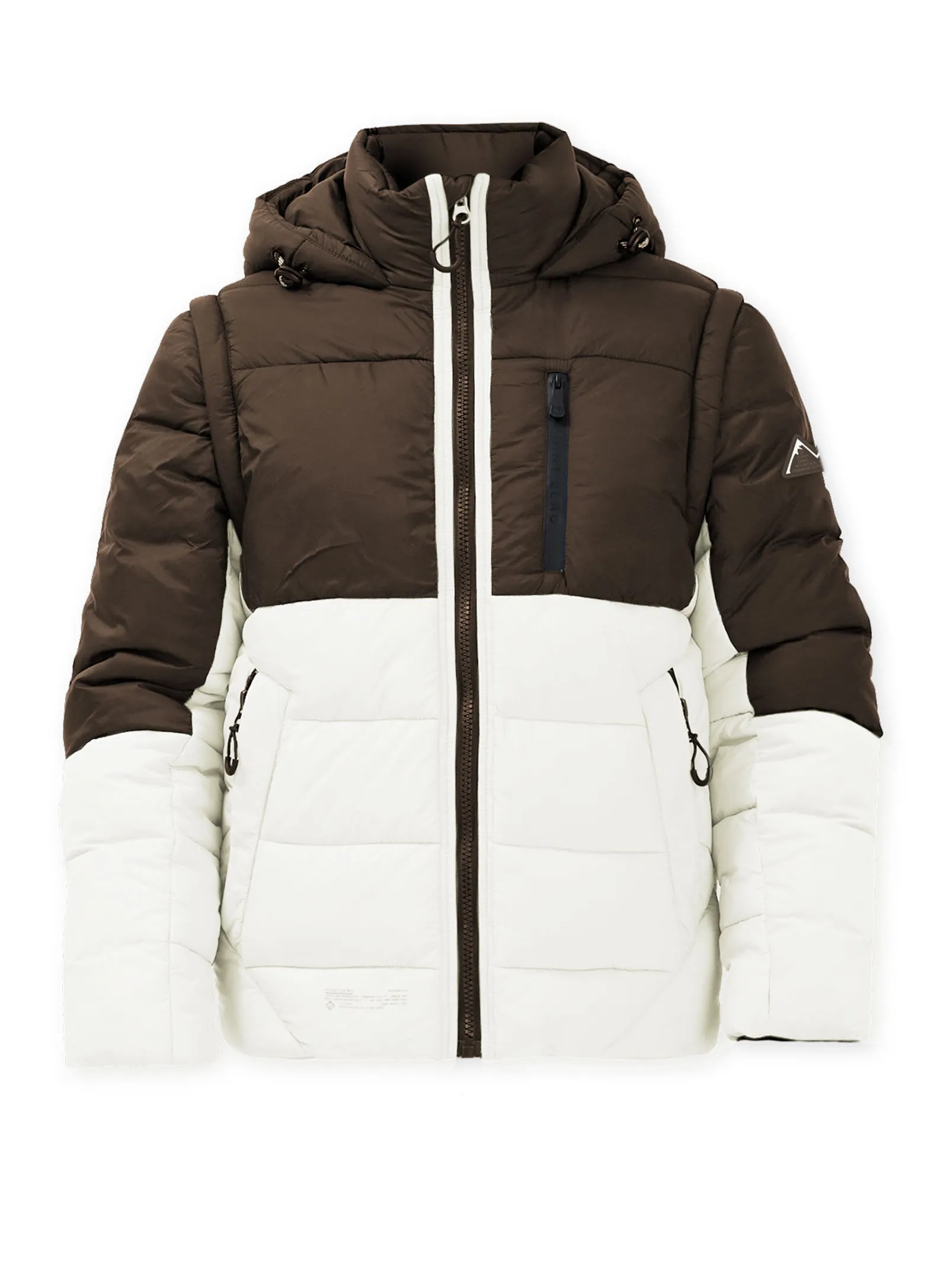DALLMANN | Midweight Zip-off sleeves Puffer||DALLMANN| Doudoune bicolore de poids moyen avec manches amovibles par zip sold by Point Zero product image thumbnail 4