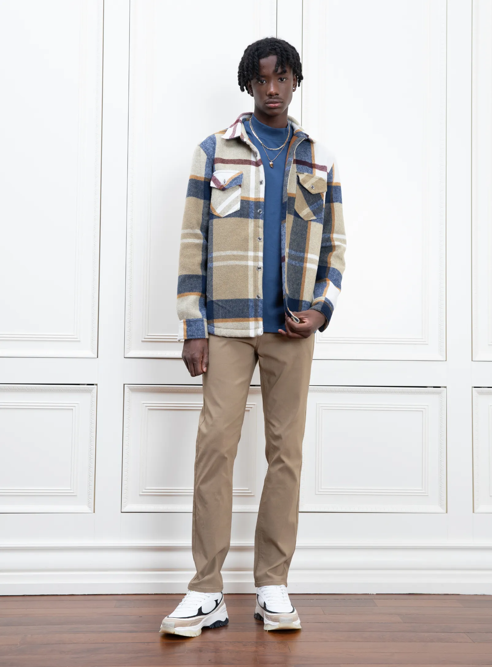 VICTOR | Men’s Recycled Polyester Checkered Shirt|VICTOR | Chemise à carreaux pour homme en polyester recyclé sold by Point Zero product image thumbnail 2