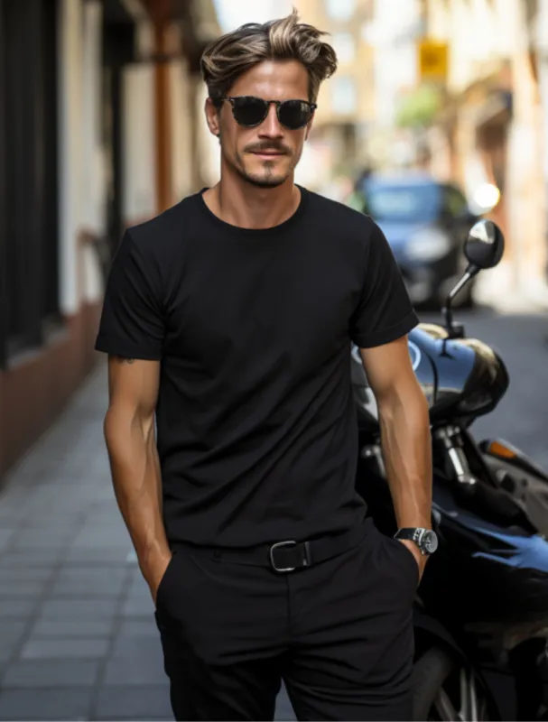 BIX | Organic Cotton T-shirt||BIX | T-shirt col rond en coton sold by Point Zero