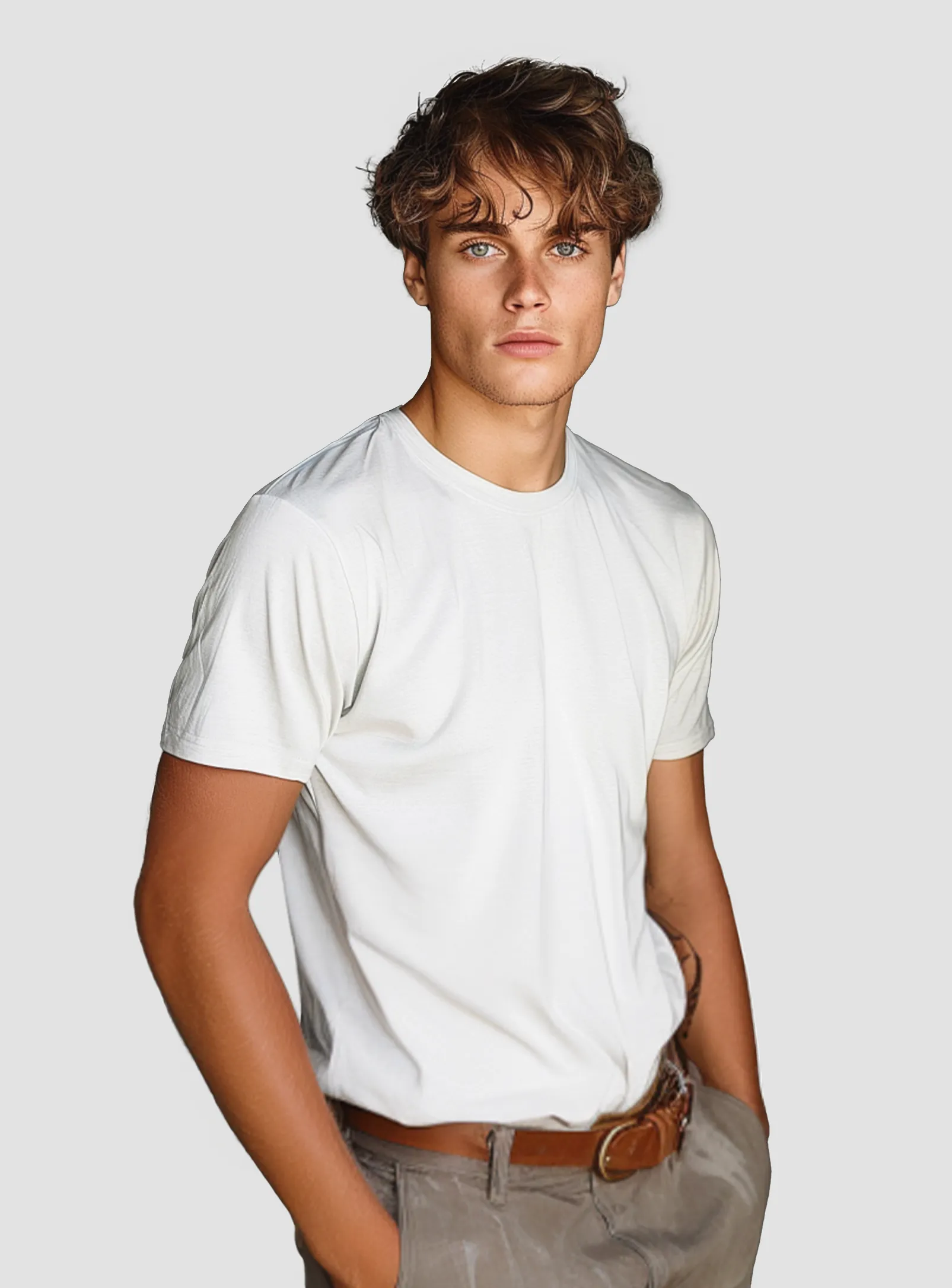 BIX | Organic Cotton T-shirt||BIX | T-shirt col rond en coton sold by Point Zero