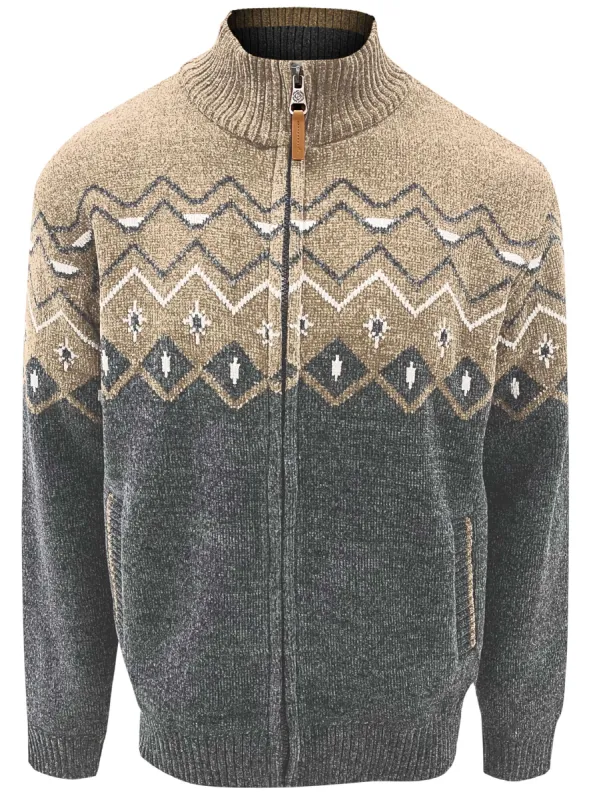 STAN| Chenil full zip Sweater||STAN|Sweat à zip intégral en chenille sold by Point Zero