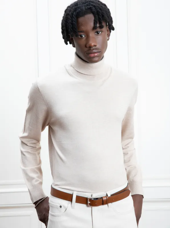 LEVAN | Cashmere-Touch Fine Gauge Turtleneck Sweater ||LEVAN | Chandail à Col Roulé en Tricot Fin – Touche Cachemire sold by Point Zero