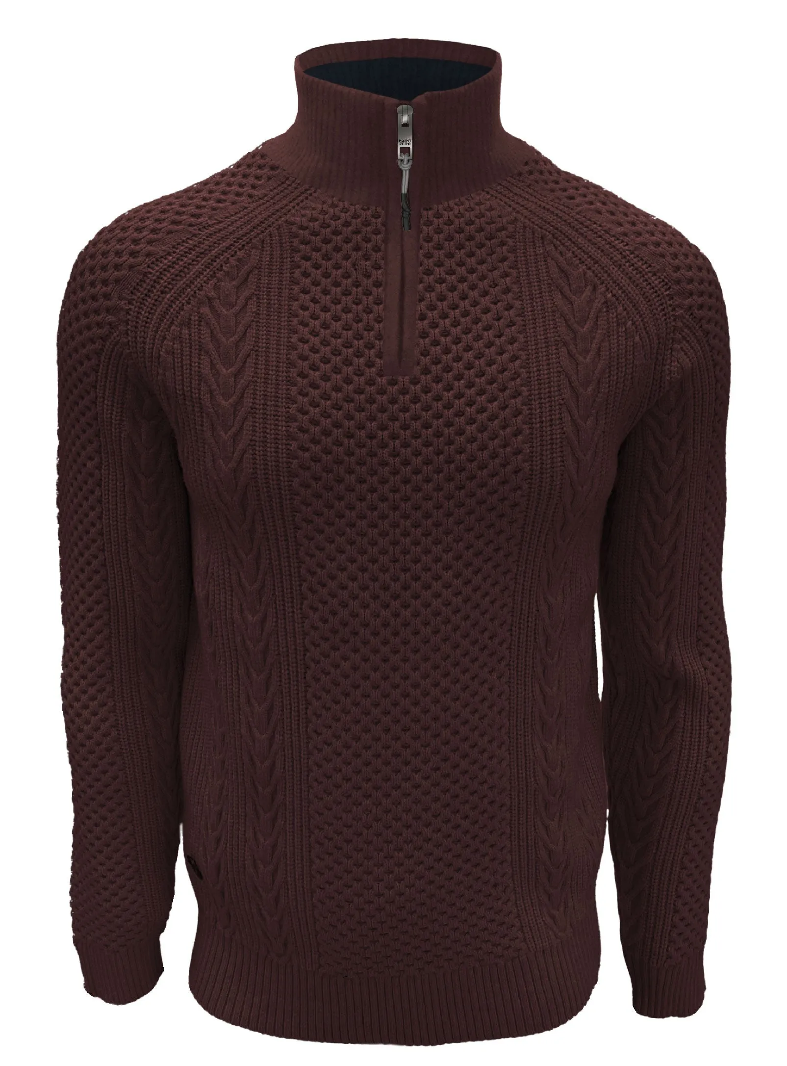 RUDI| Mock Zip Cashmere like Sweater||RUDI |Pull effet Cachemire avec demi-fermeture éclair sold by Point Zero product image thumbnail 4