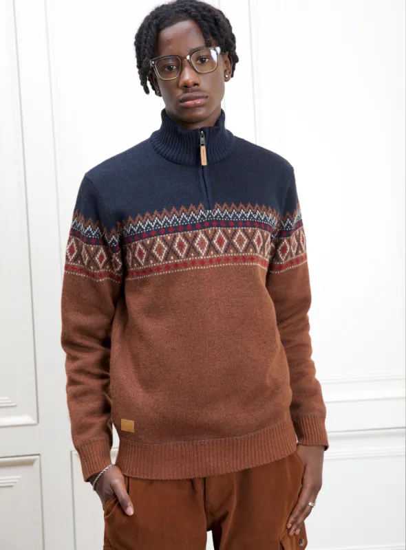 KEV|High collar textured Sweater||KEV|Chandail à col haut texturé sold by Point Zero