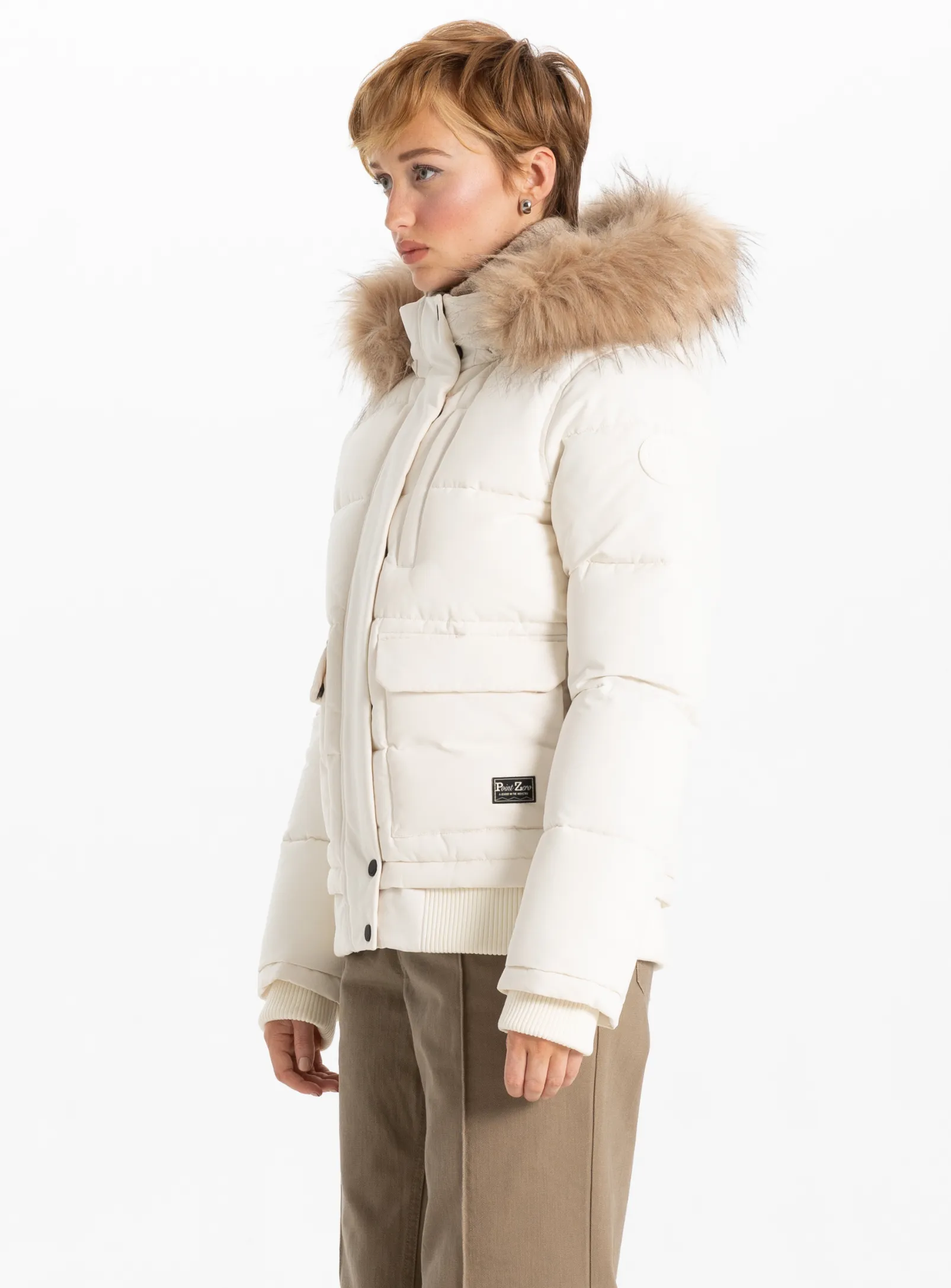 OVALIA | Removable Hood & Fur Bomber|| OVALIA | Capuche amovible et bomber en fourrure sold by Point Zero product image thumbnail 4