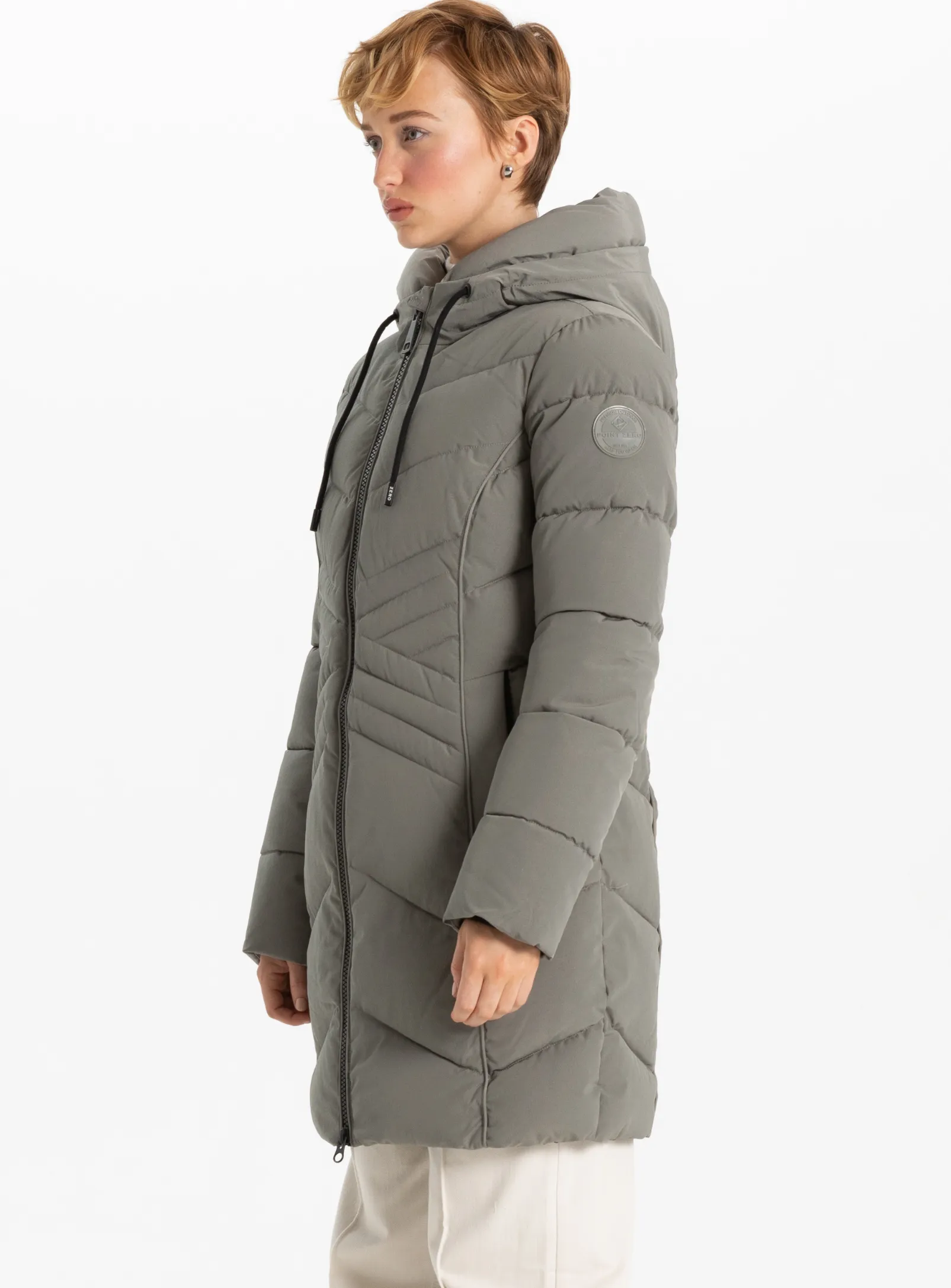 VALENTINA | Star-Stitch Chic Long Puffer Jacket || VALENTINA | Doudoune longue chic à motif étoile sold by Point Zero product image thumbnail 4