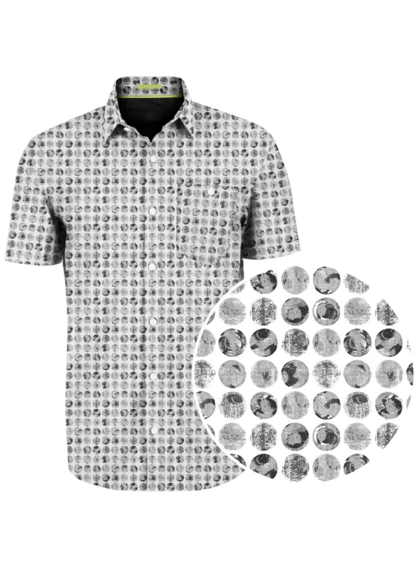 WALLACE | Print Stretch Shirt||WALLACE | Chemise Imprimée En Tissu Stretch sold by Point Zero