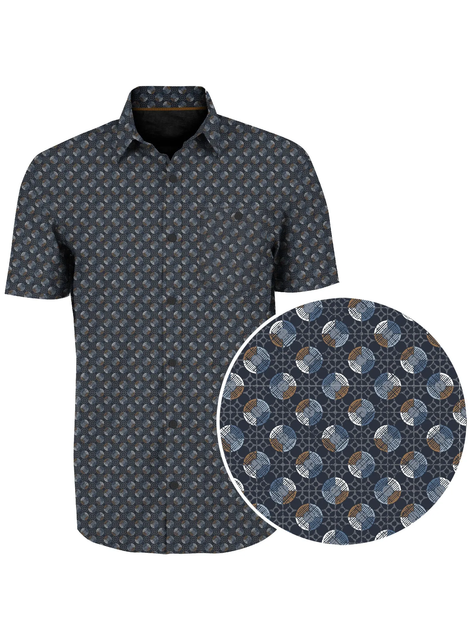 BOB | Minimal Circle Print Shirt|| BOB | Chemise À Imprimé Minimaliste De Cercles sold by Point Zero product image thumbnail 2