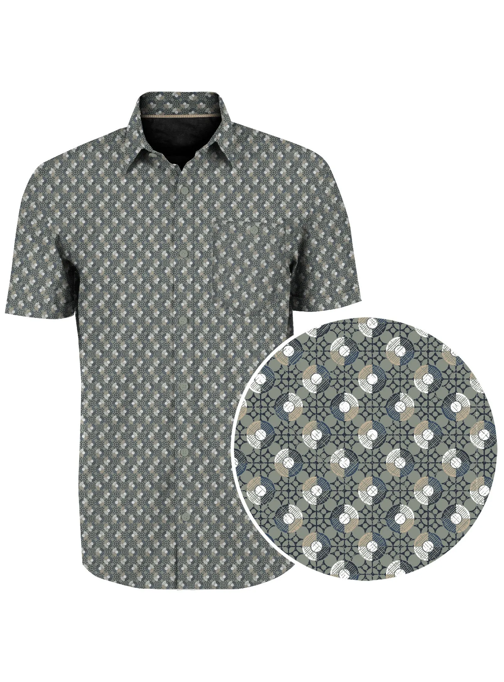 BOB | Minimal Circle Print Shirt|| BOB | Chemise À Imprimé Minimaliste De Cercles sold by Point Zero product image thumbnail 3
