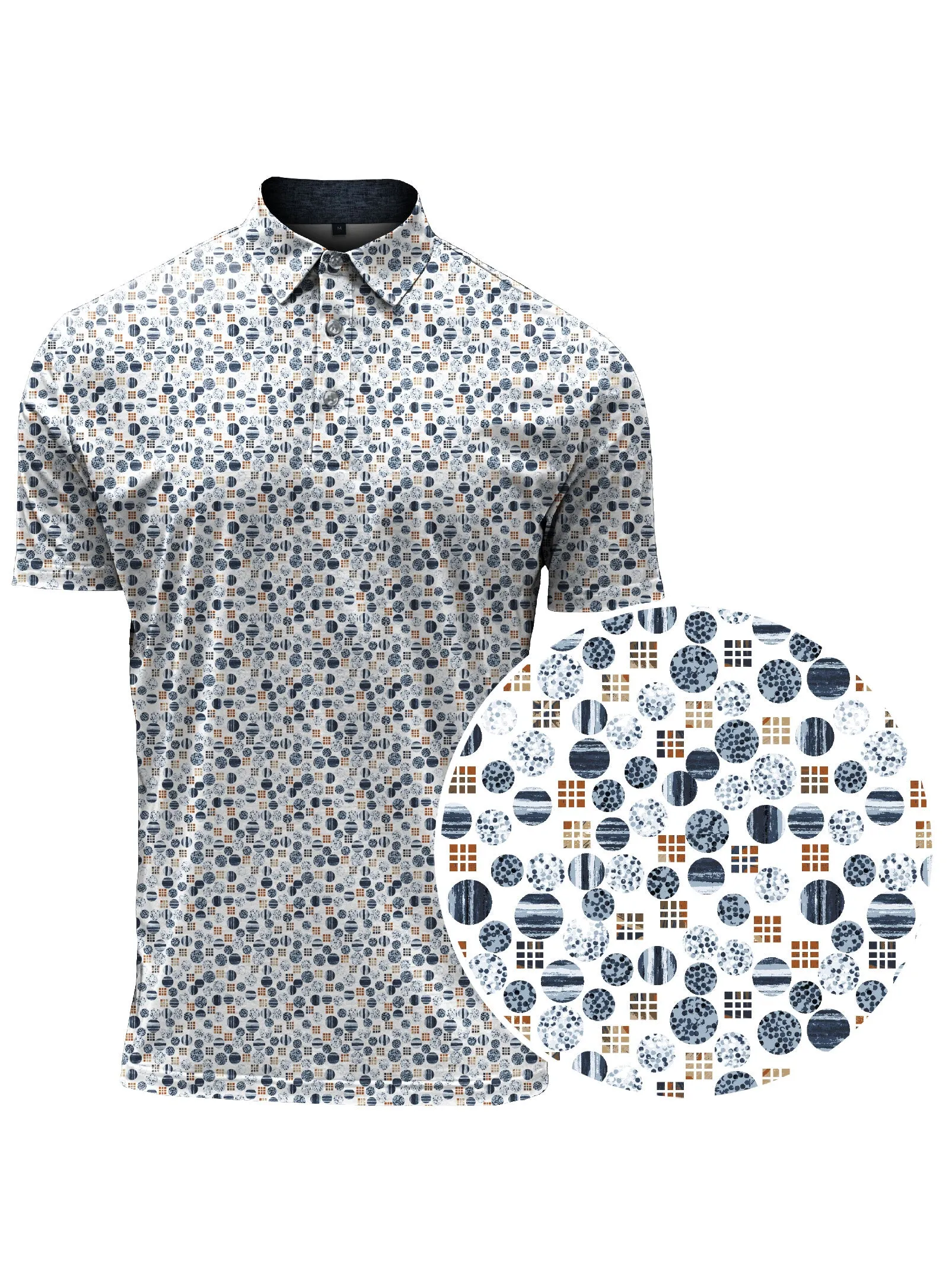 VICK | Dot And Square Printed Polo|| VICK | Polo Imprimé Pois Et Carrés sold by Point Zero product image thumbnail 5