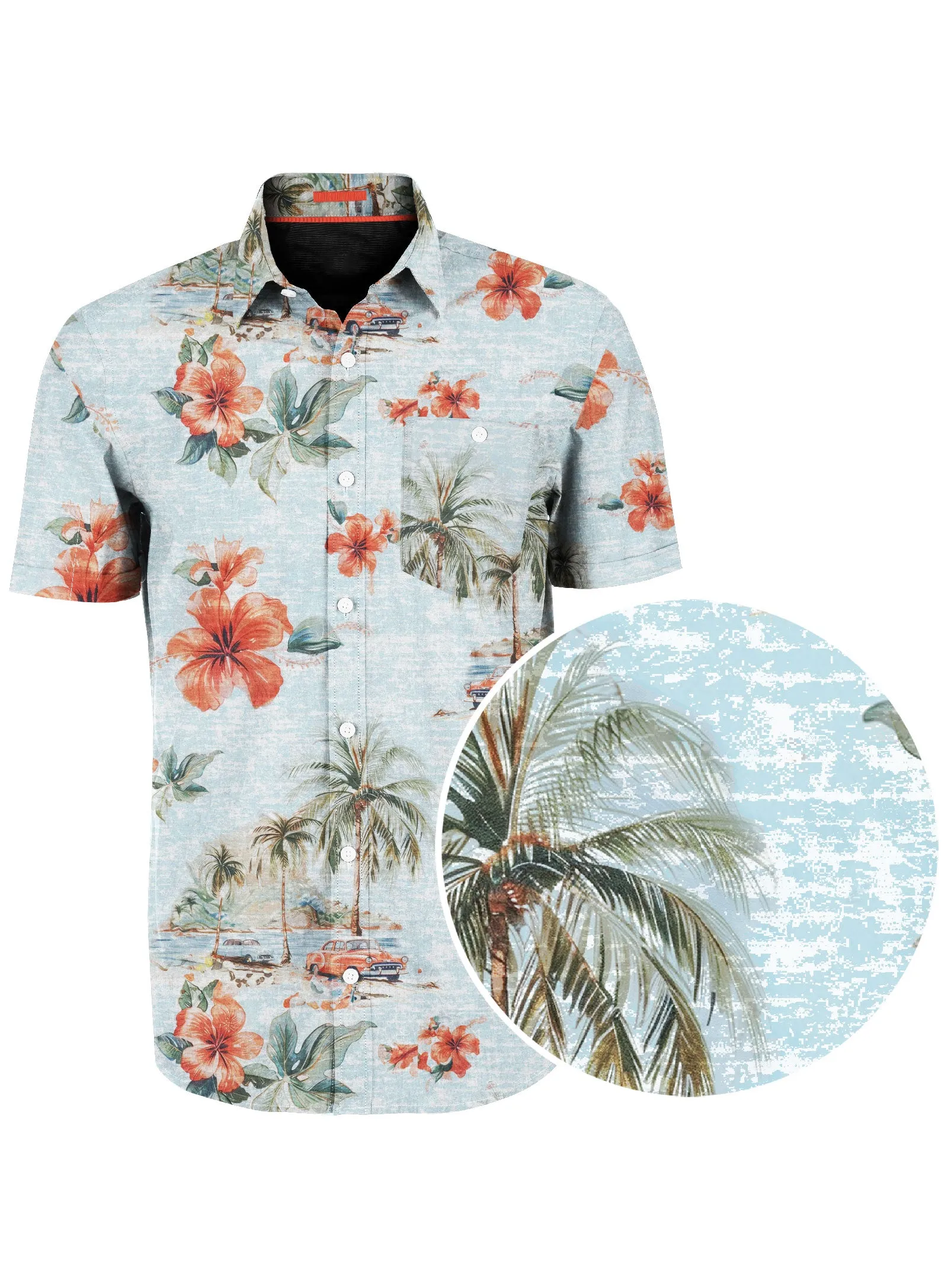 DOMENICO | Tropical And Floral Print Shirt||DOMENICO | Chemise À Imprimé Tropical Et Floral sold by Point Zero product image thumbnail 2