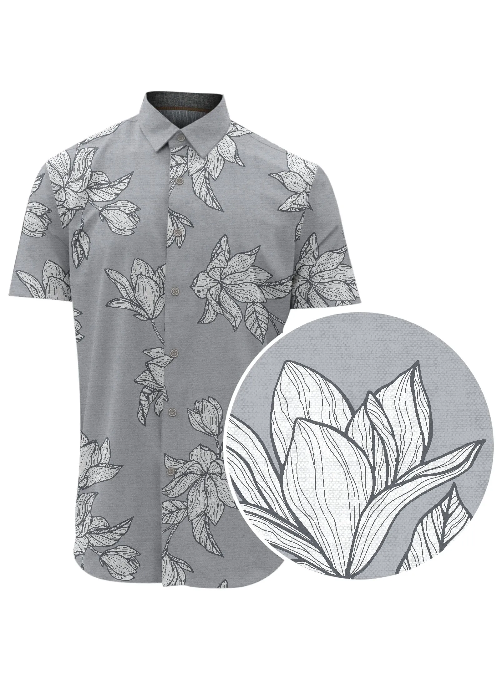 ROBINS | Linen Flower Print Shirt|| ROBINS | Chemise En Lin à Imprimé Floral sold by Point Zero product image thumbnail 2