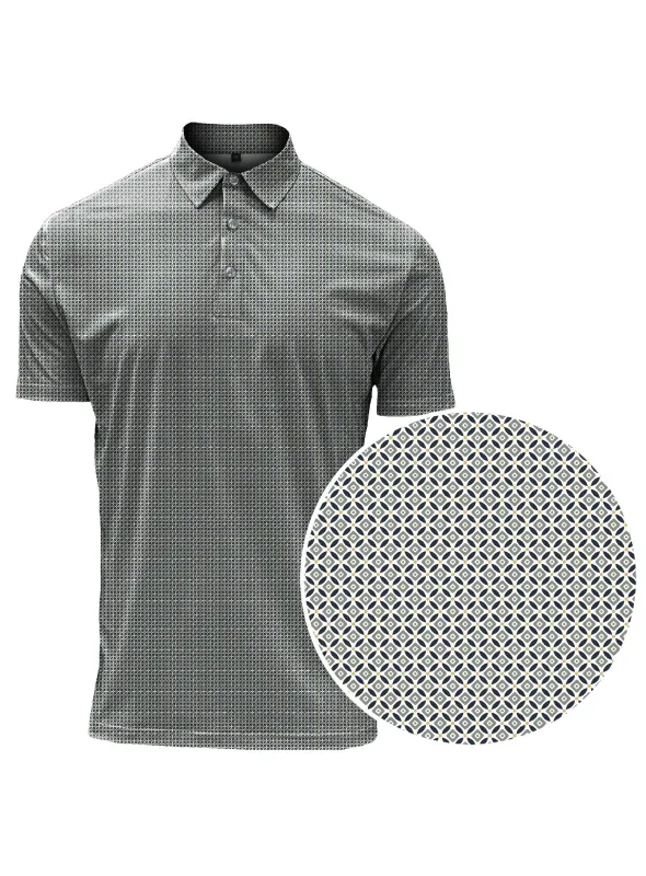 DEXTER | Jersey Minimal Printed Polo|| DEXTER | Polo Imprimé Minimal En Jersey sold by Point Zero