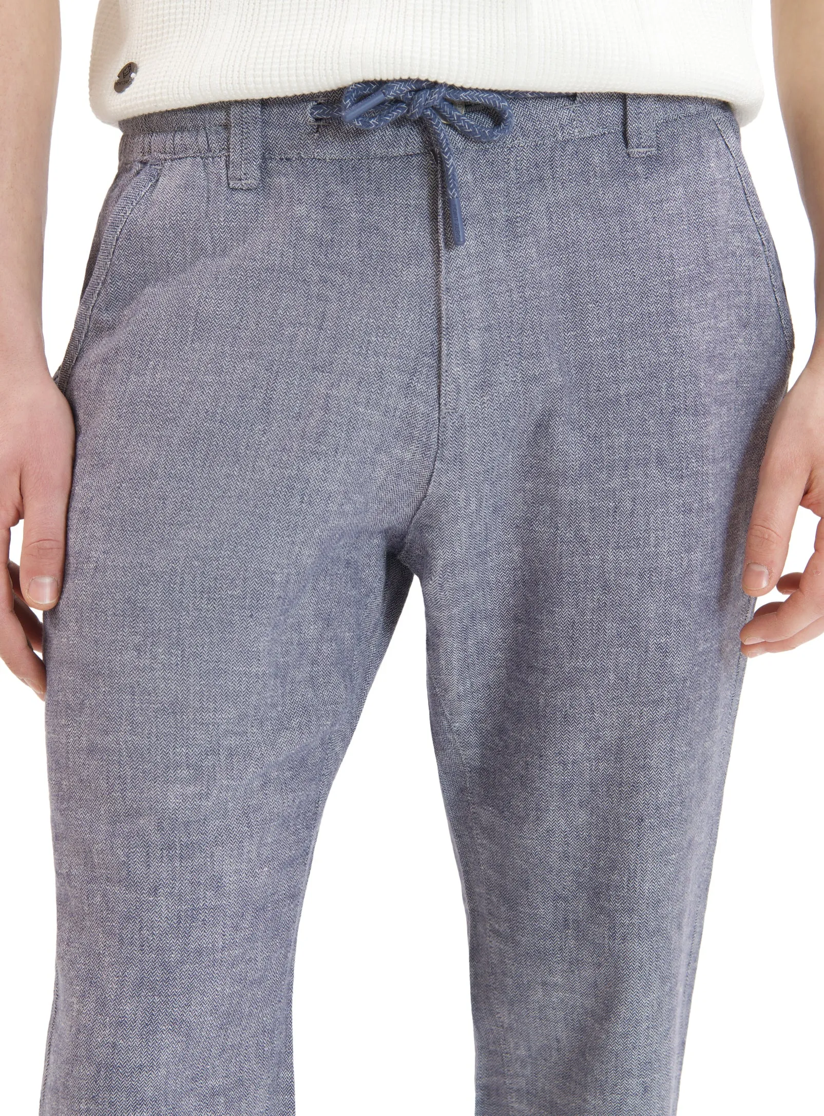 DANIEL | Linen Pants With Elastic Waistband And Drawstrings|| DANIEL | Pantalon En Lin Avec Taille Élastique Et Cordon De Serrage sold by Point Zero product image thumbnail 5