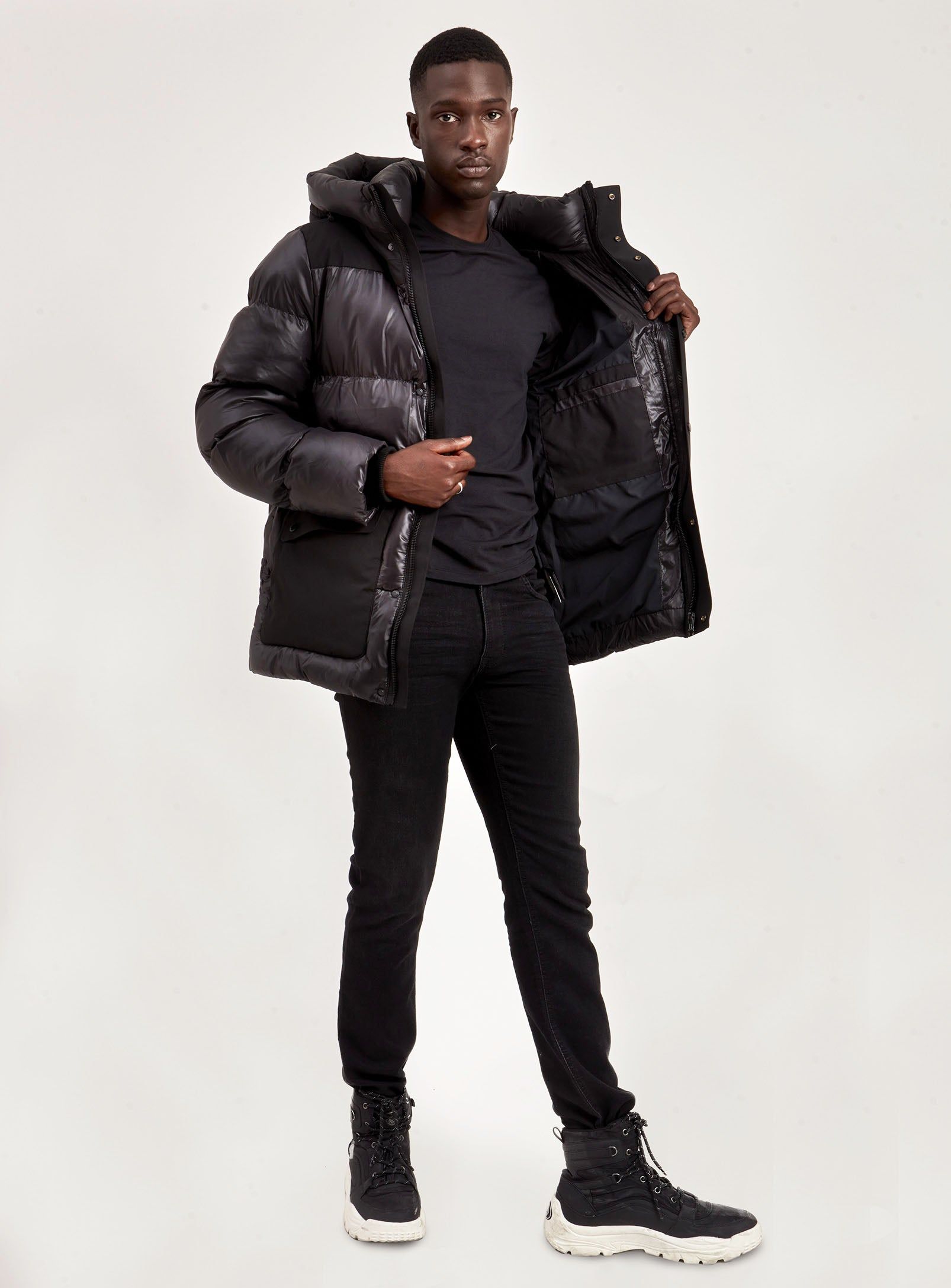 ELI | QUILTED ECO DOWN PUFFER||ELI | DOUDOUNE ECO REMBOURREE-NOIR sold by Point Zero product image thumbnail 5