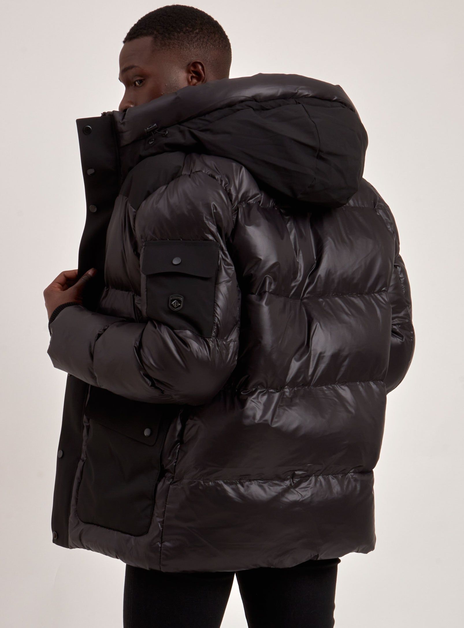 ELI | QUILTED ECO DOWN PUFFER||ELI | DOUDOUNE ECO REMBOURREE-NOIR sold by Point Zero product image thumbnail 4