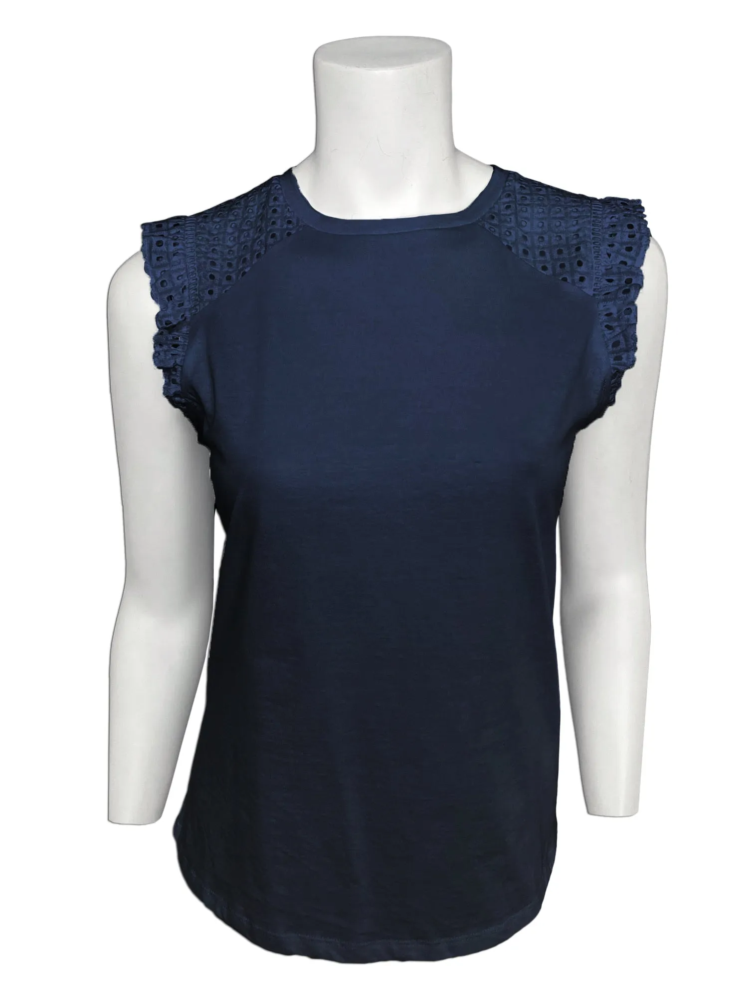 TORI | Ruffled Sleeveless Top || TORI | Haut Sans Manches À Volants sold by Point Zero product image thumbnail 3
