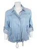 SALLY | Denim Drawstring Jacket||SALLY | Veste En Jean À Cordon De Serrage sold by Point Zero