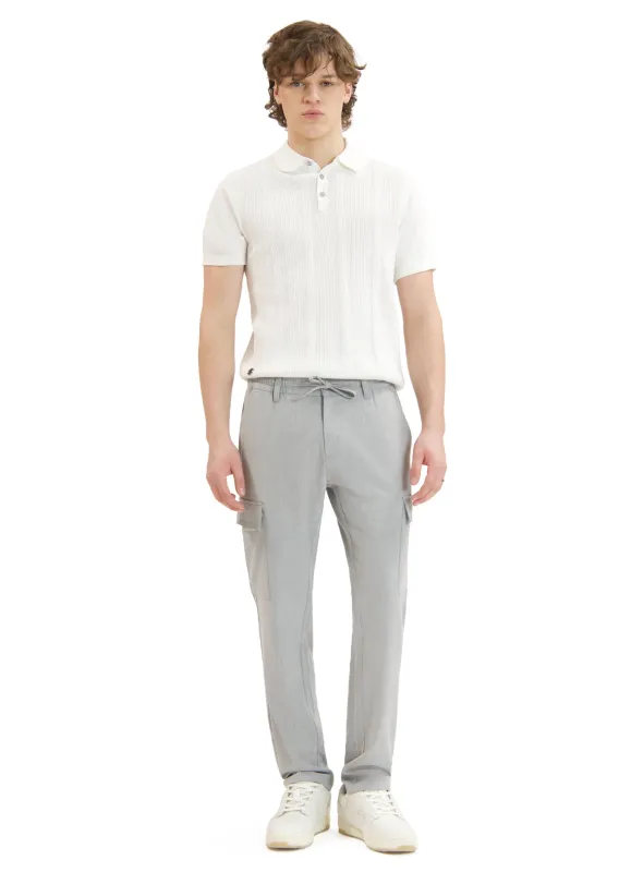 HARVEY | Chino Cargo Pants With Elastic Waistband And Drawcord || HARVEY | Pantalon Cargo Chino Avec Ceinture Élastique Et Cordon De Serrage sold by Point Zero