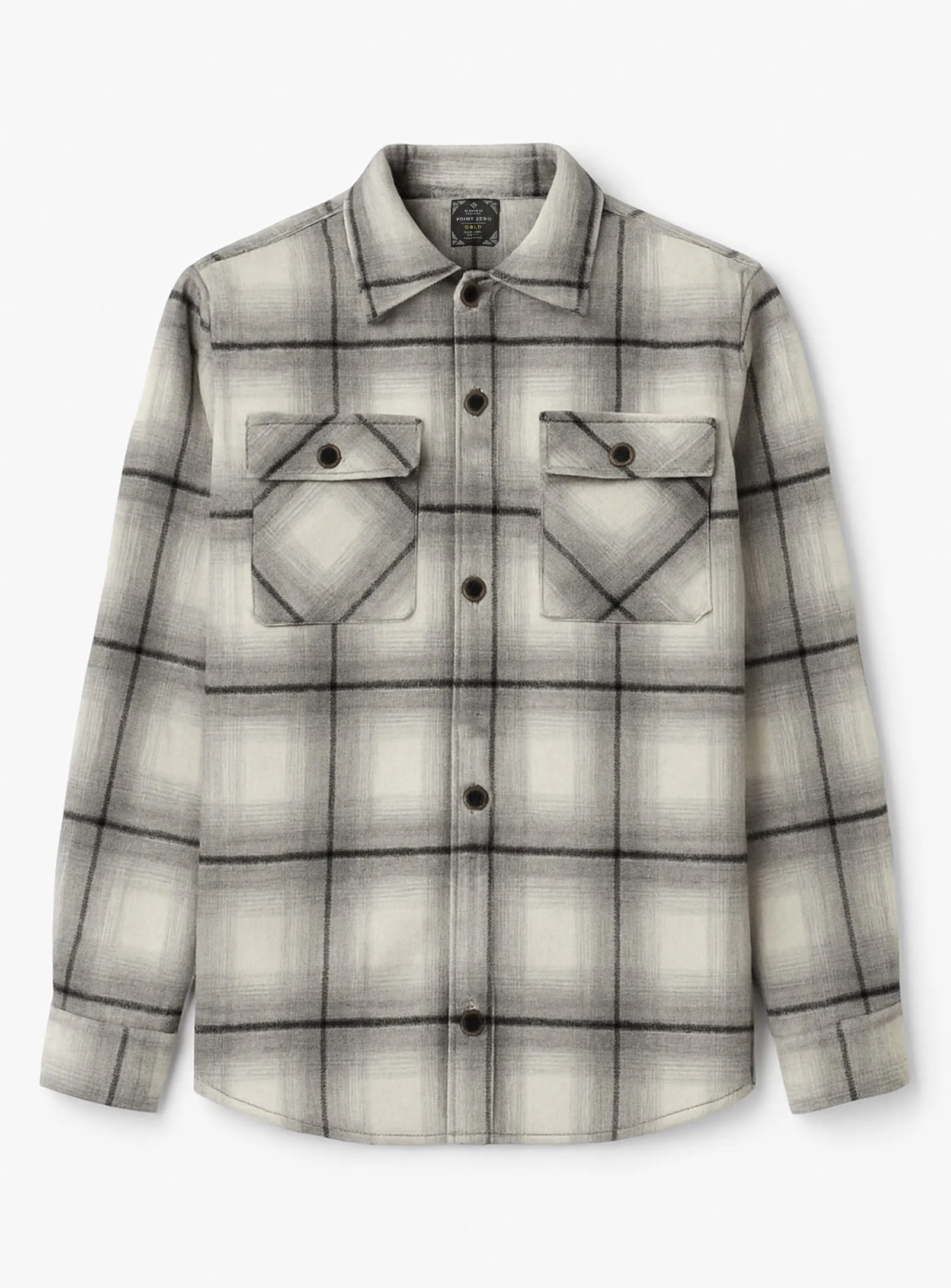 ROWAN | Brushed Check Shirt with Chest Pockets|| ROWAN | Chemise à Carreaux Brossée avec Poches Poitrine sold by Point Zero product image thumbnail 2