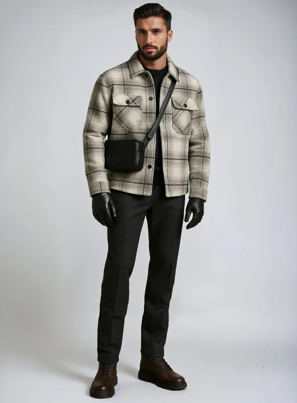 ROWAN | Brushed Check Shirt with Chest Pockets|| ROWAN | Chemise à Carreaux Brossée avec Poches Poitrine sold by Point Zero