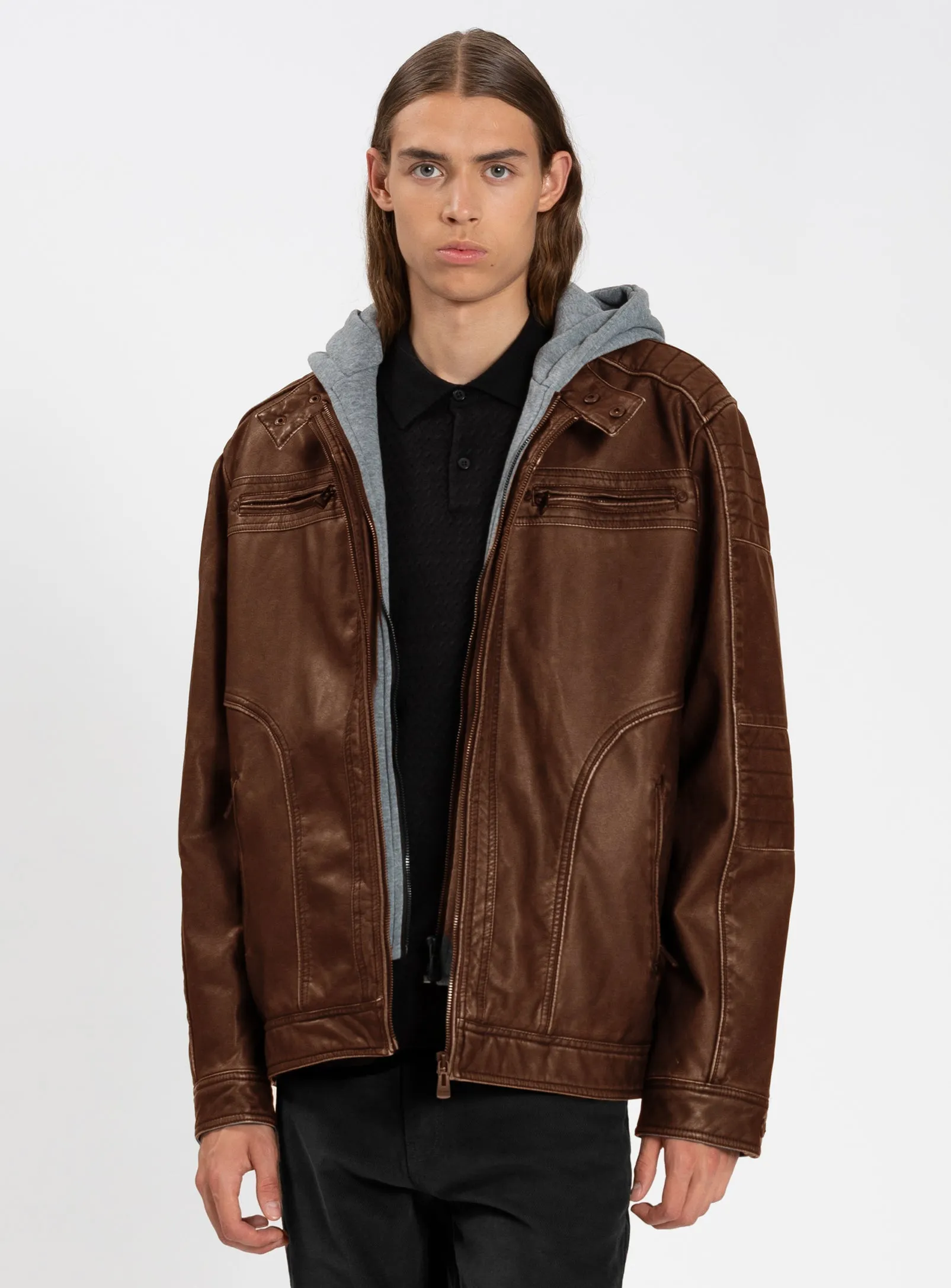 ZANEAUX | Vegan Leather Moto Jacket|| ZANEAUX | Veste moto en similicuir végan sold by Point Zero product image thumbnail 2