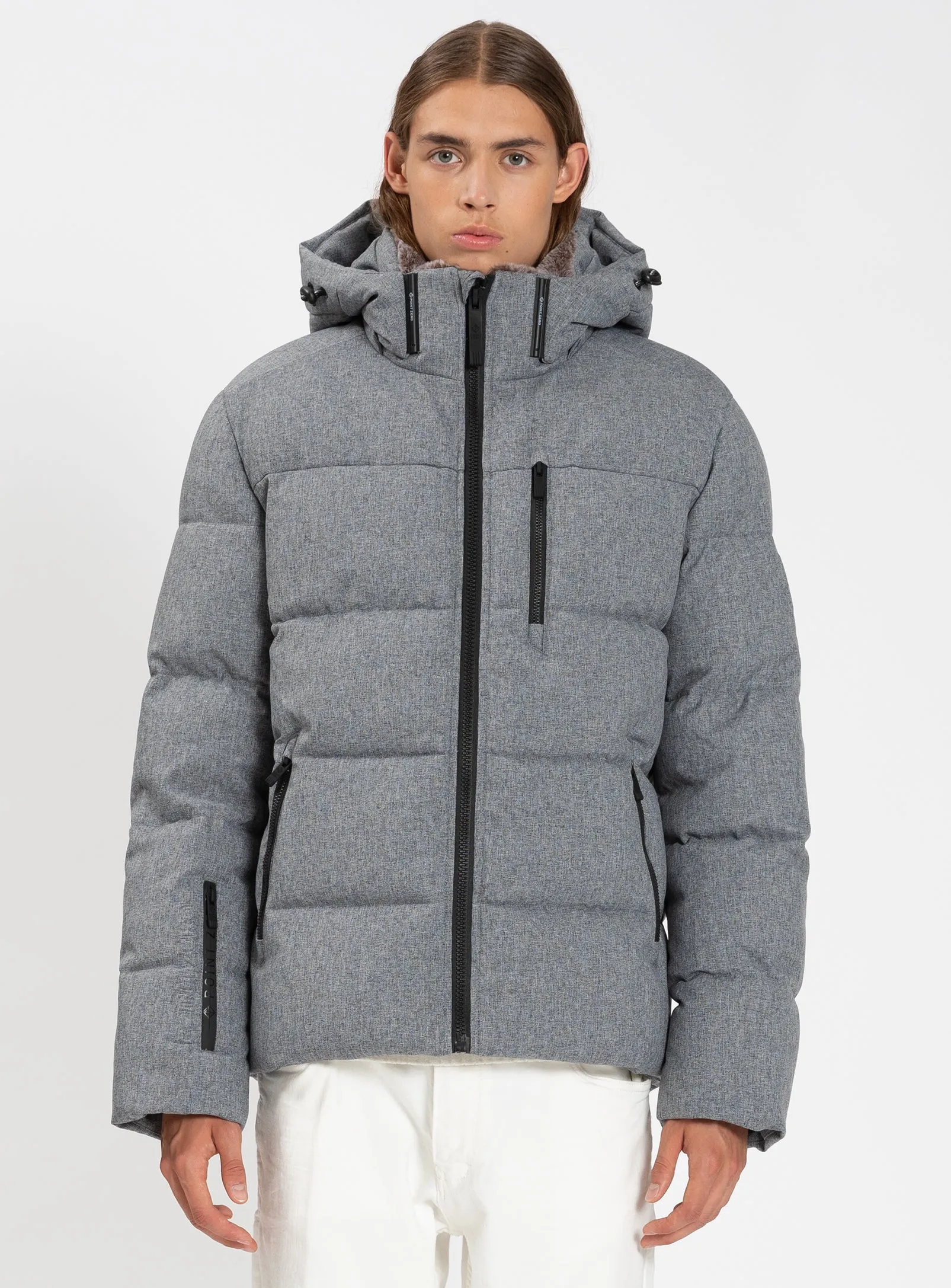 CALLUM | Heather Texture Puffer || CALLUM | Manteau matelassé texture chinée sold by Point Zero product image thumbnail 2