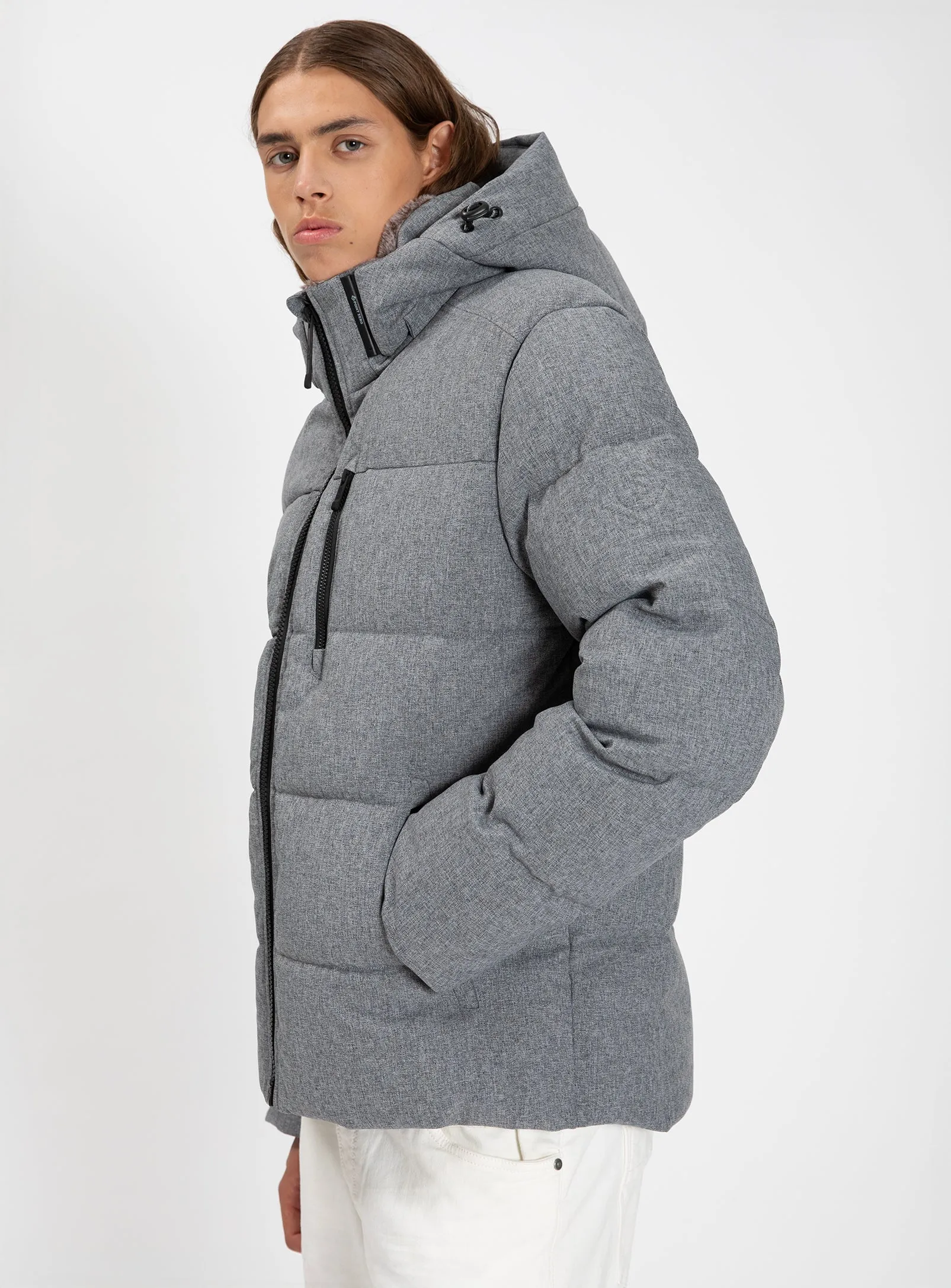 CALLUM | Heather Texture Puffer || CALLUM | Manteau matelassé texture chinée sold by Point Zero product image thumbnail 3