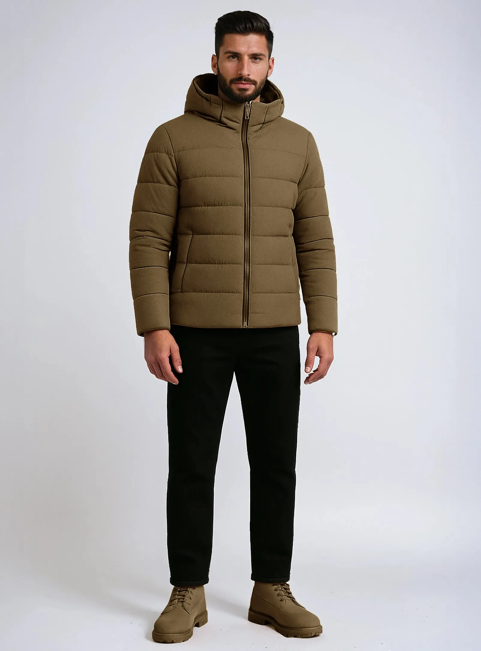 ALAROCK | Twill Textured Puffer Jacket || ALAROCK | Manteau Matelassé Texture en twill sold by Point Zero