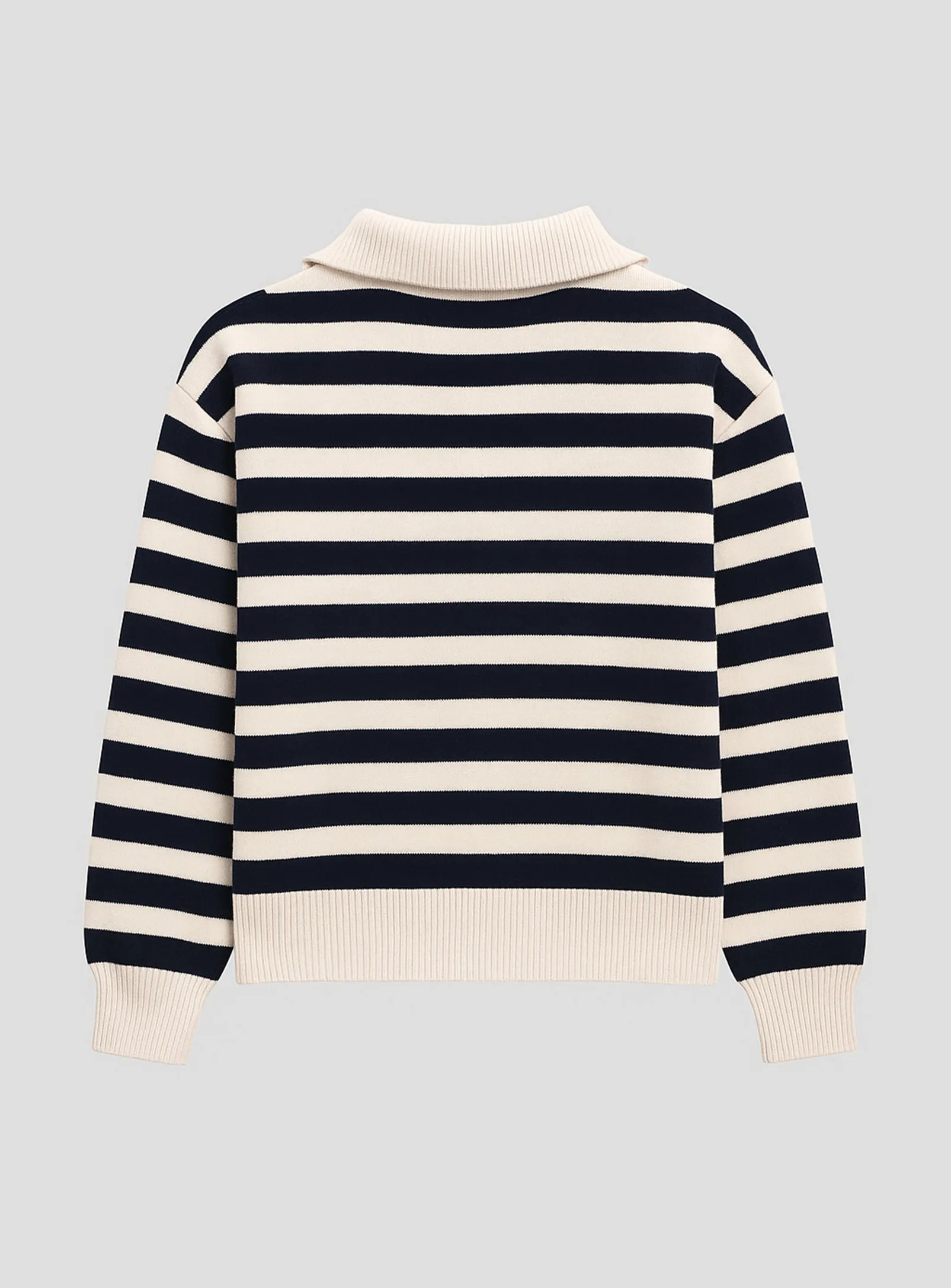 Tela | Half Zip Striped Sweatshirt sold by Point Zero product image thumbnail 3