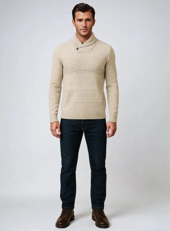 SVEN | Shawl Collar Sweater || SVEN |Pull à col châle sold by Point Zero
