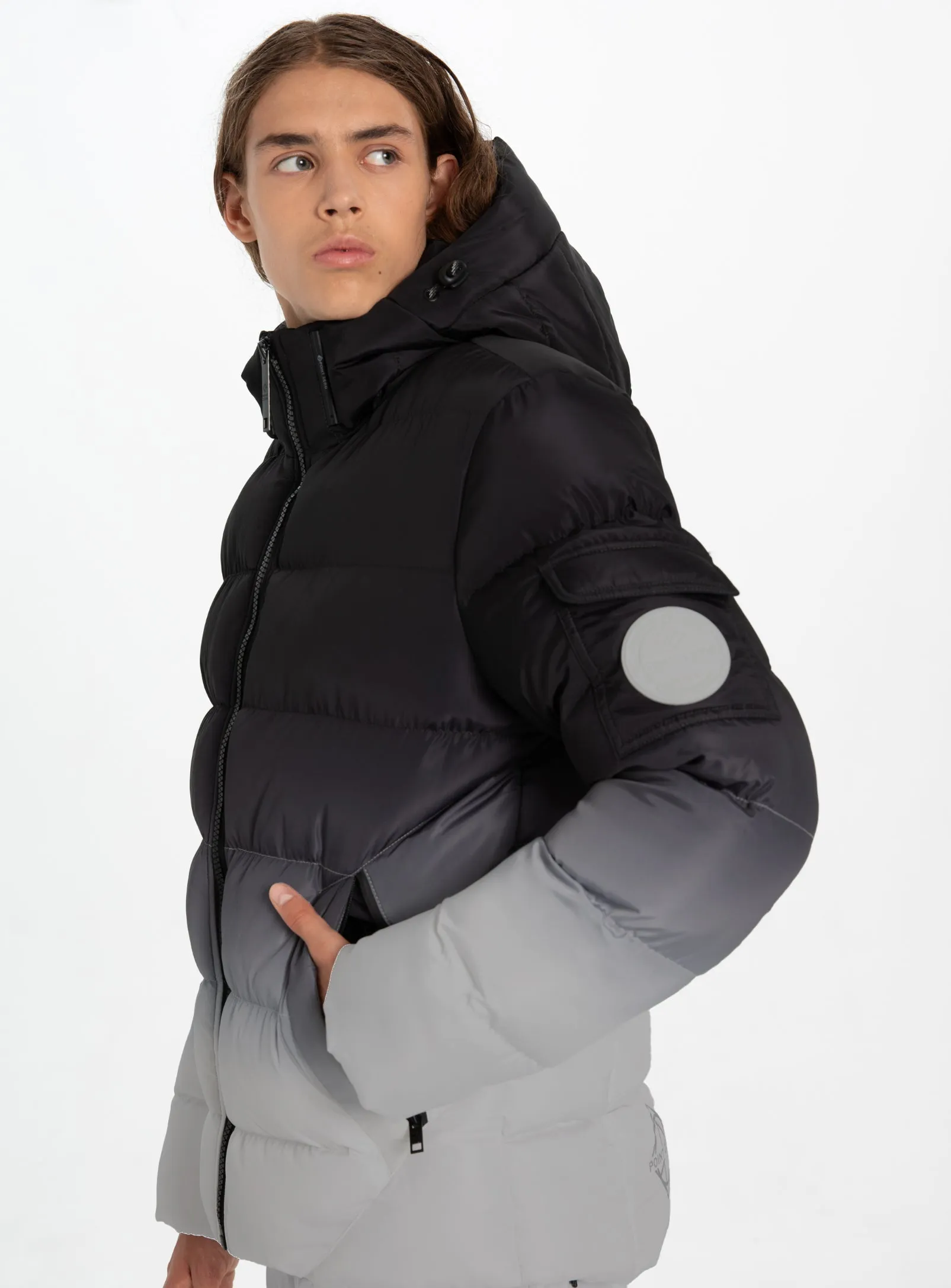 AKSEL | Dip Dye Puffer Jacket || AKSEL | Veste polaire Dip Dye sold by Point Zero product image thumbnail 3