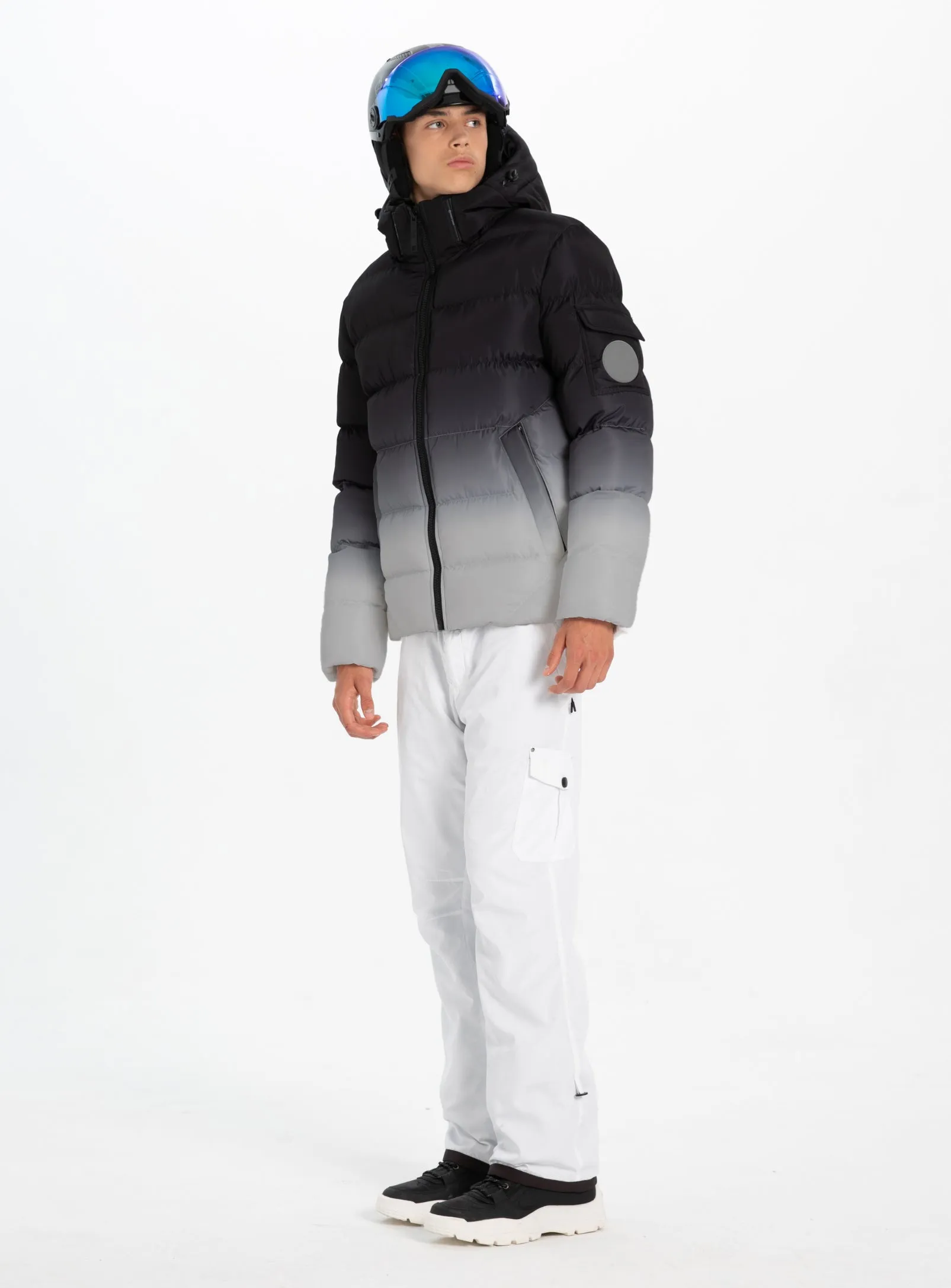 AKSEL | Dip Dye Puffer Jacket || AKSEL | Veste polaire Dip Dye sold by Point Zero