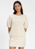 BINTA | Short-Sleeve Bobble Knit Sweater || BINTA | Pull à Manches Courtes en Maille à Pois sold by Point Zero