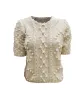 BINTA | Short-Sleeve Bobble Knit Sweater || BINTA | Pull à Manches Courtes en Maille à Pois sold by Point Zero