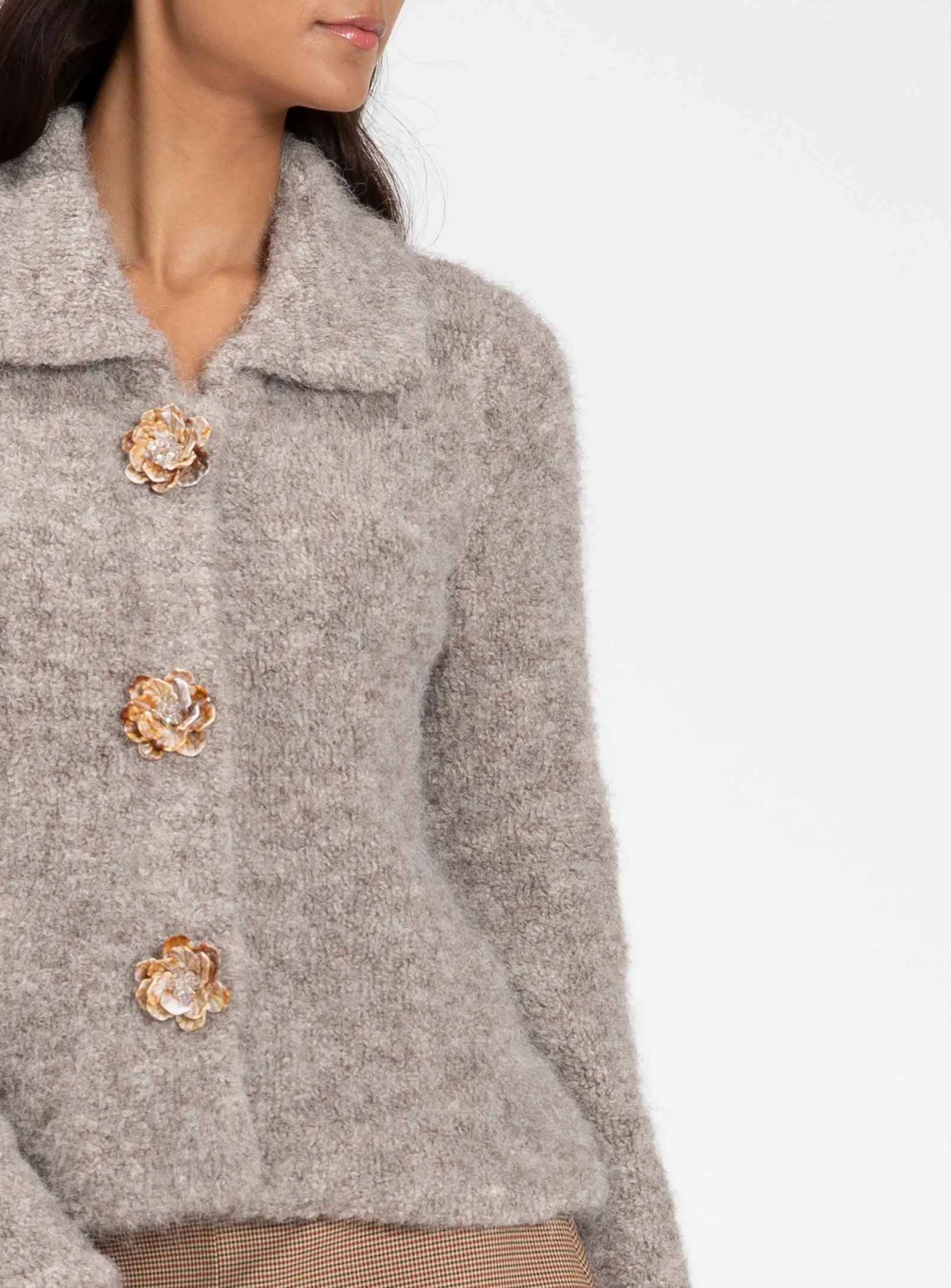 ALYA | Cardigan with Gold Buttons || ALYA | Cardigan à boutons dorés sold by Point Zero product image thumbnail 3