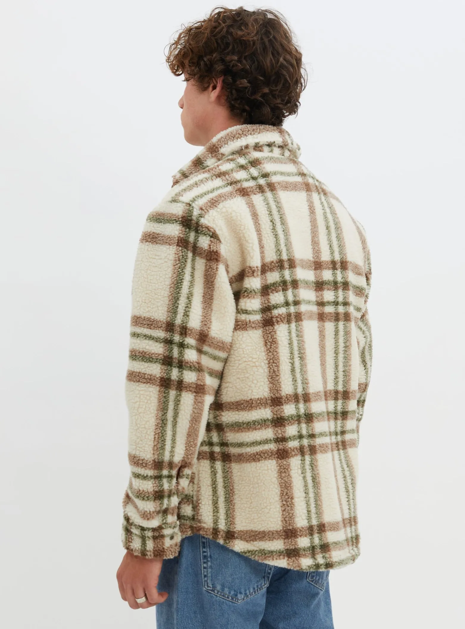 BONO | Checkered sherpa semi-fit over shirt|| BONO | Chemise à carreaux en taffetas semi-ajustée sold by Point Zero product image thumbnail 3