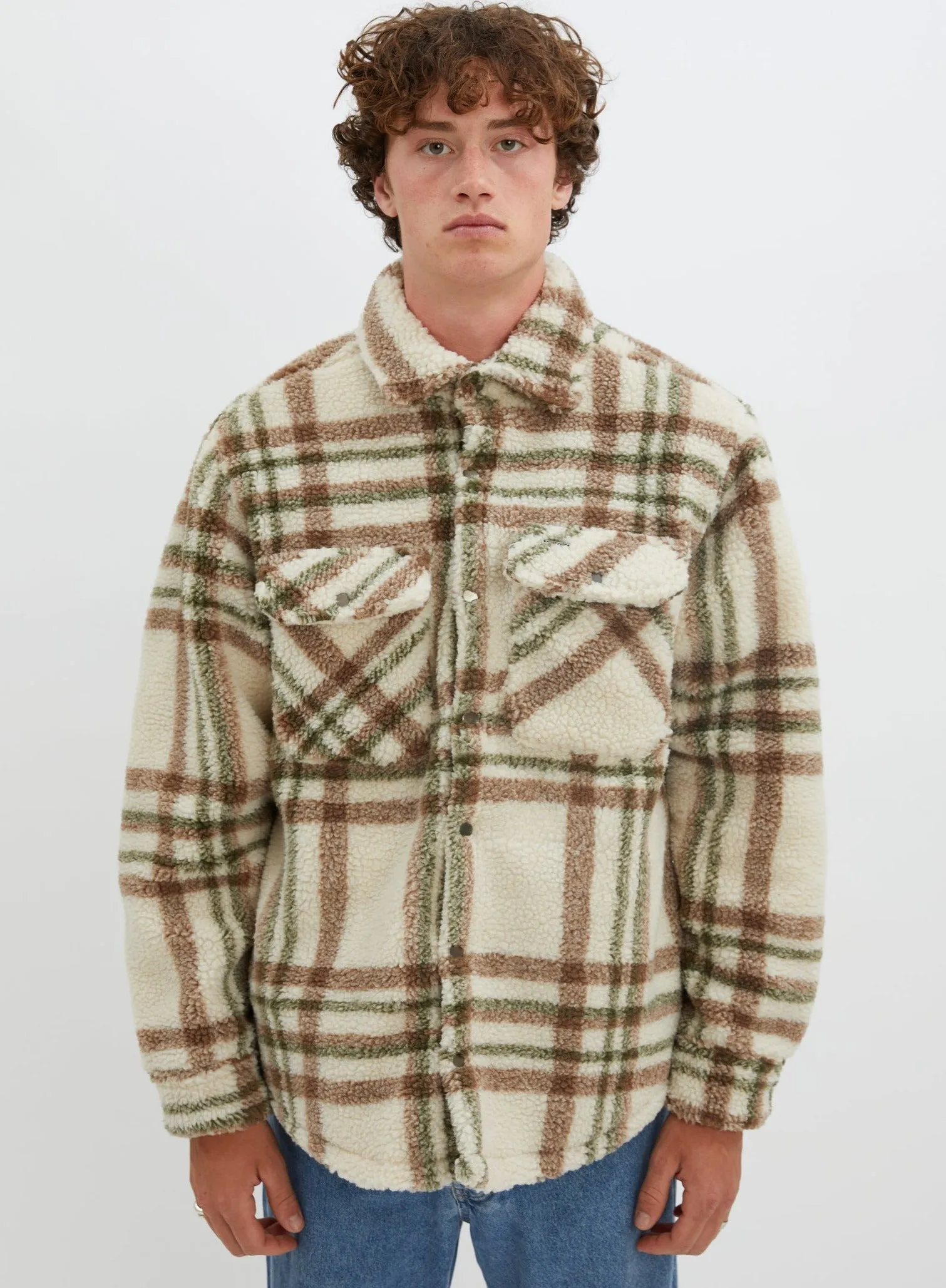 BONO | Checkered sherpa semi-fit over shirt|| BONO | Chemise à carreaux en taffetas semi-ajustée sold by Point Zero product image thumbnail 2