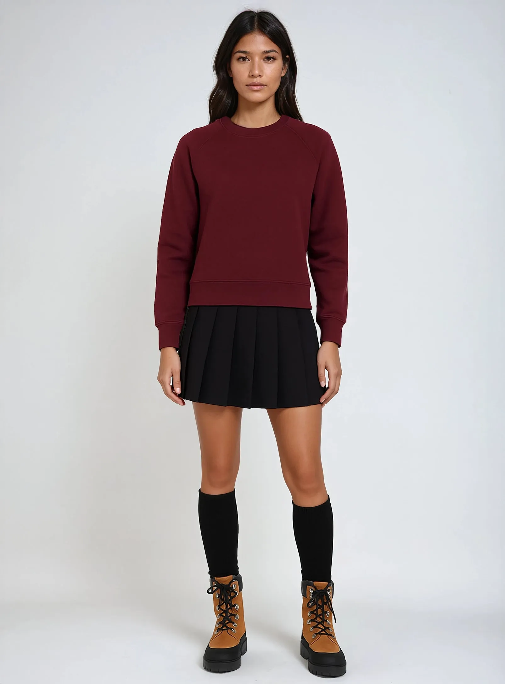 MIRA | RAGLAN SLEEVE CREW NECK KNIT TOP|| MIRA | HAUT EN TRICOT À MANCHES RAGLAN ET COL ROND sold by Point Zero