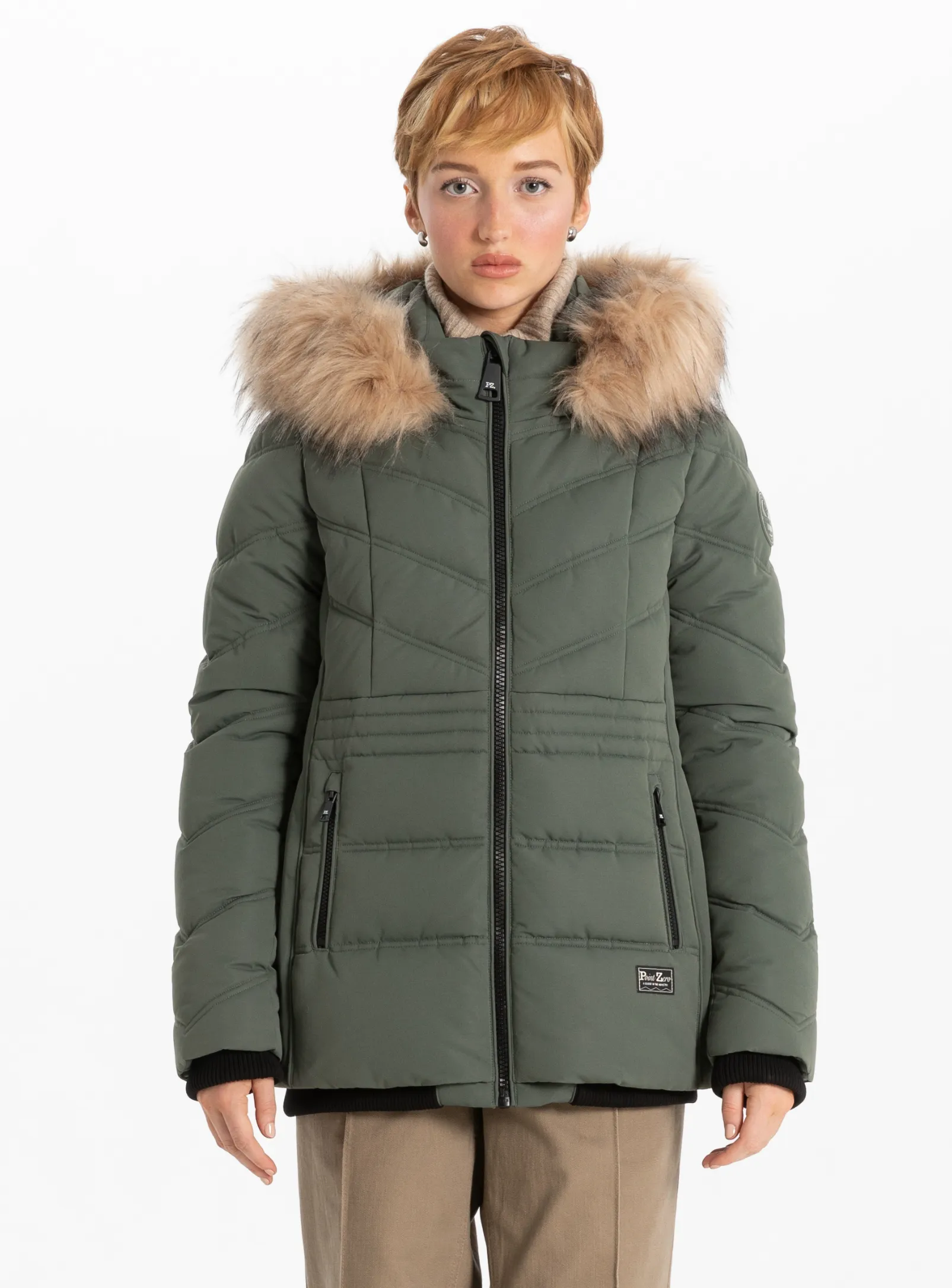 STELLINA | Chevron Quilting Bomber || STELLINA | Bomber avec bordure sold by Point Zero product image thumbnail 2