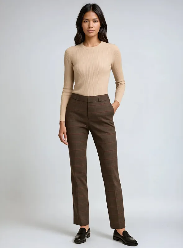 ANA | Boot cut checker pants ||ANA | Pantalon à boot cut sold by Point Zero
