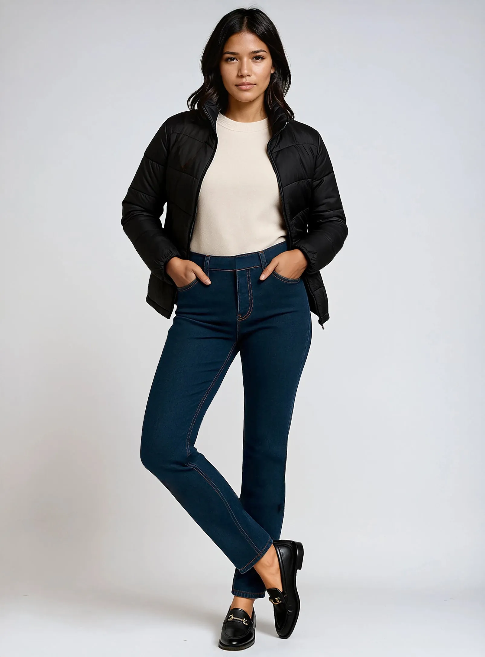 TESSA | Straight‑Leg Pull‑On Jeans|| TESSA | Jeans pull‑on à jambe droite sold by Point Zero