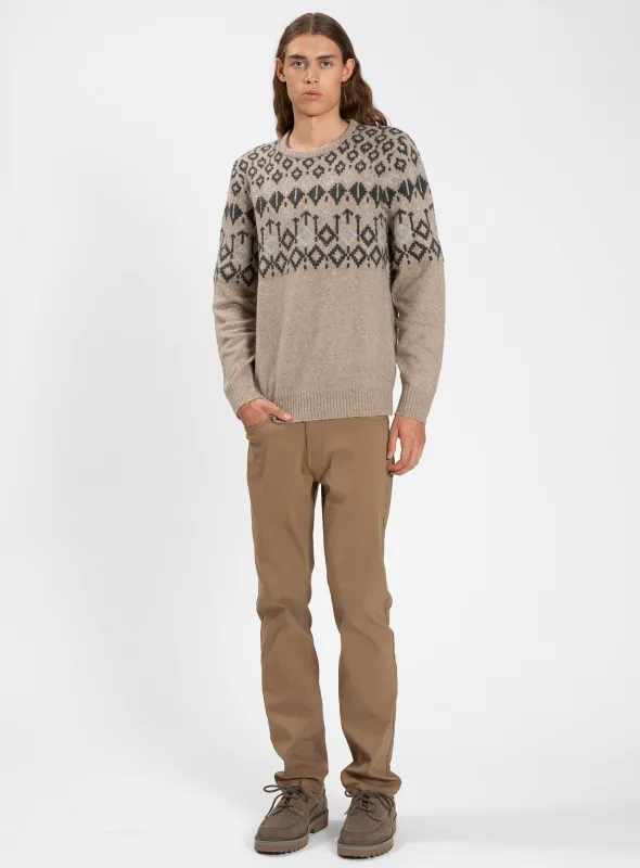 TRISTAN |  Soufflé Yarn Jacquard Crewneck Sweater|| TRISTAN |  Chandail à Col Rond en Fil Soufflé – Motif Jacquard sold by Point Zero
