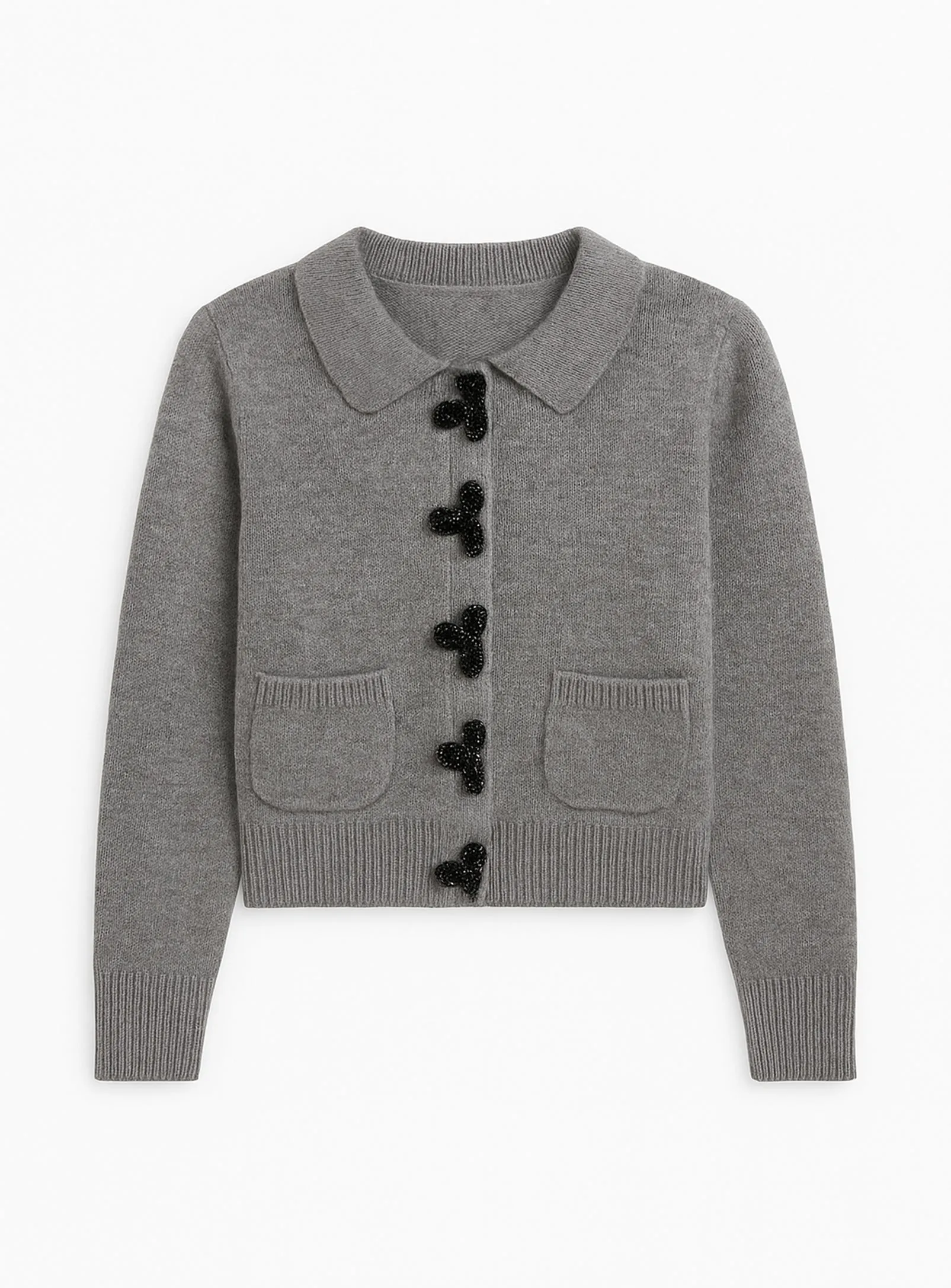 ILONA | Pearl Button Knit Cardigan || ILONA | Cardigan en tricot à boutons nacrés sold by Point Zero product image thumbnail 4